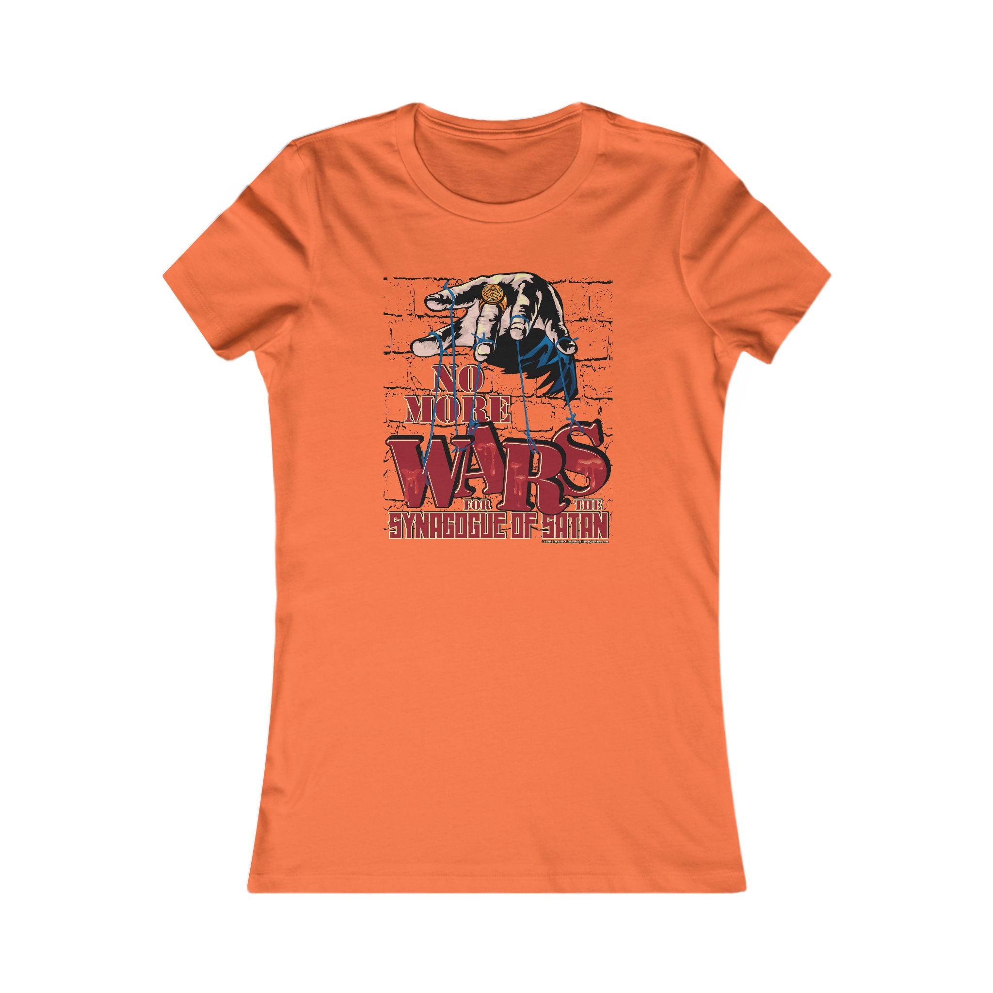 No More Wars for the Synagogue of Satan - Ladies Soft Cotton Cap Sleeve T-Shirt