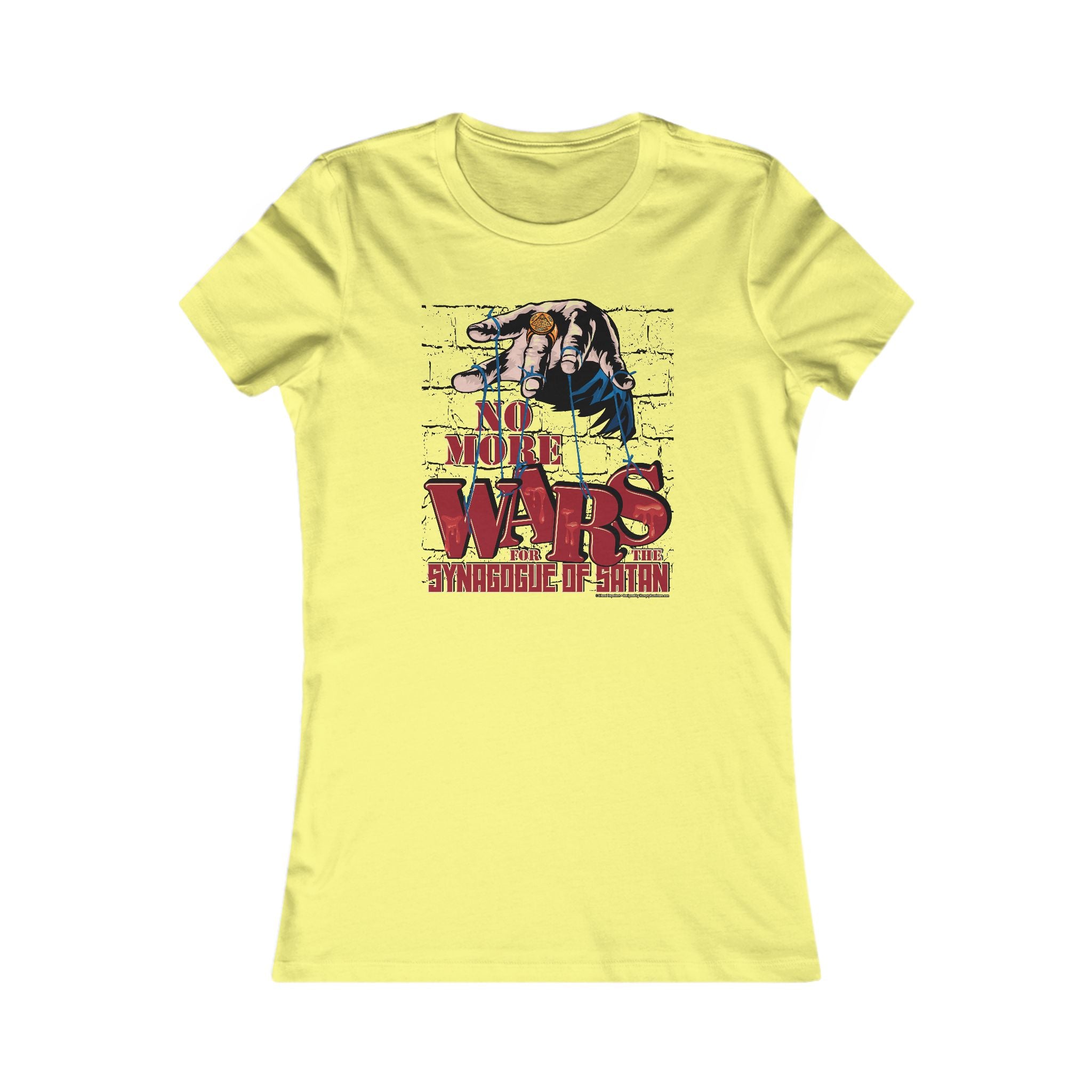 No More Wars for the Synagogue of Satan - Ladies Soft Cotton Cap Sleeve T-Shirt