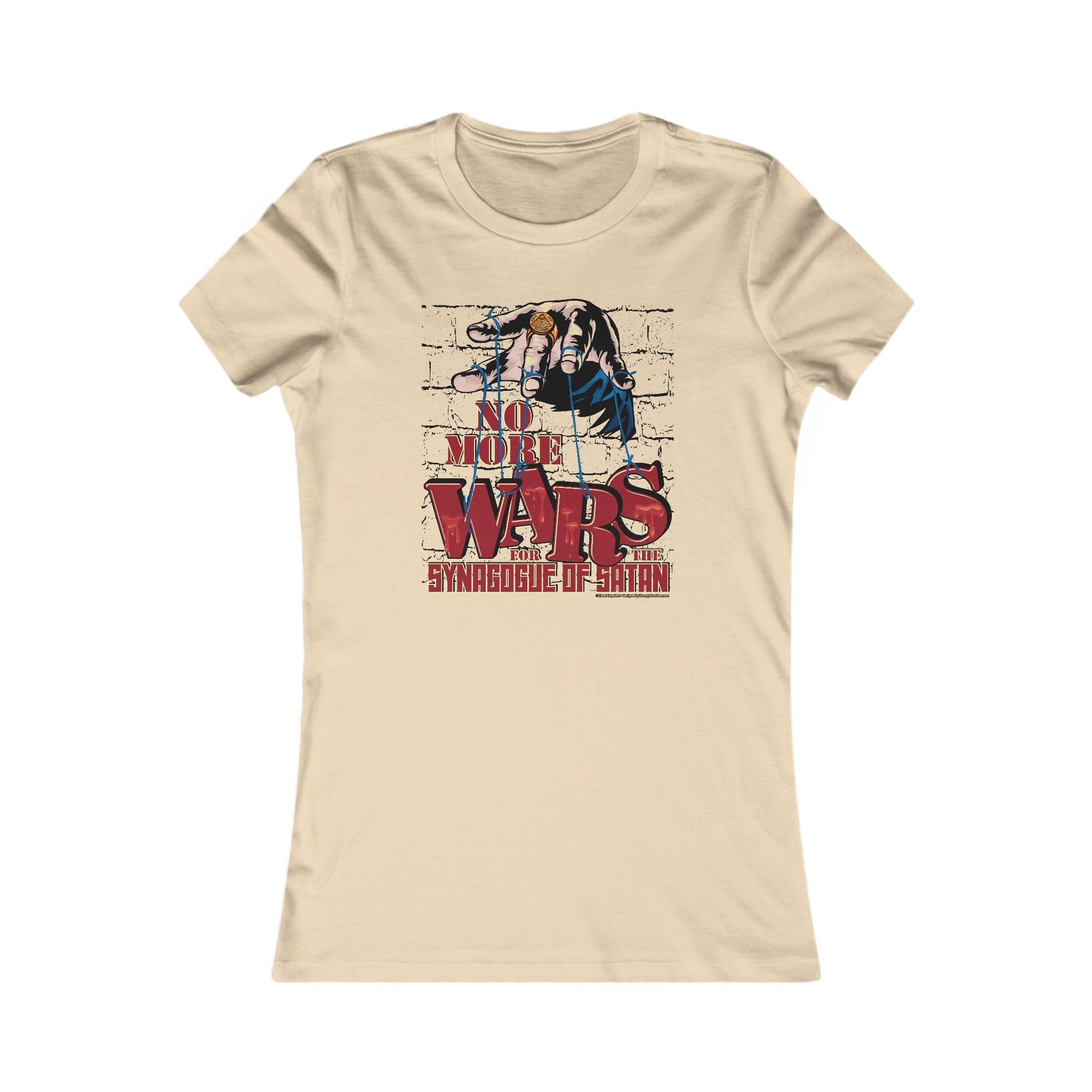 No More Wars for the Synagogue of Satan - Ladies Soft Cotton Cap Sleeve T-Shirt