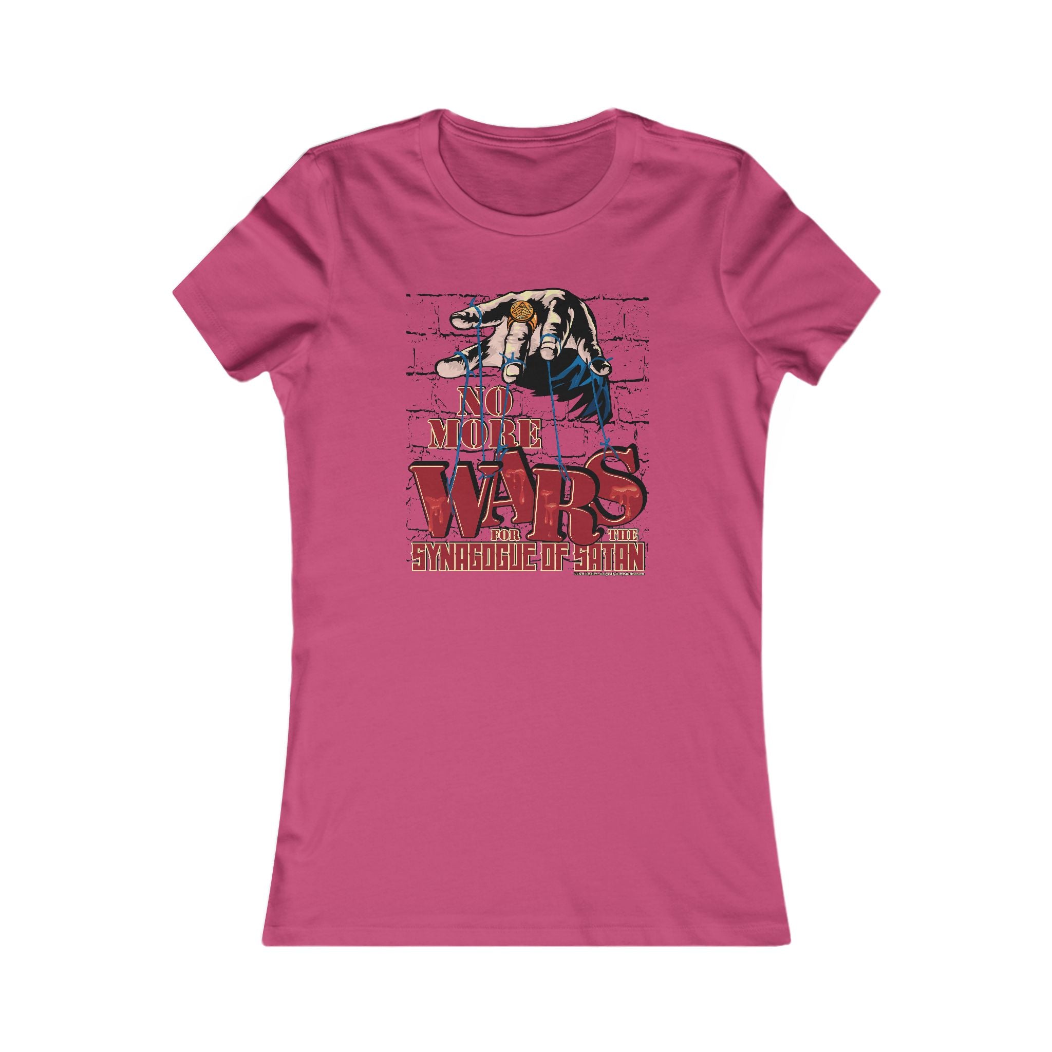 No More Wars for the Synagogue of Satan - Ladies Soft Cotton Cap Sleeve T-Shirt