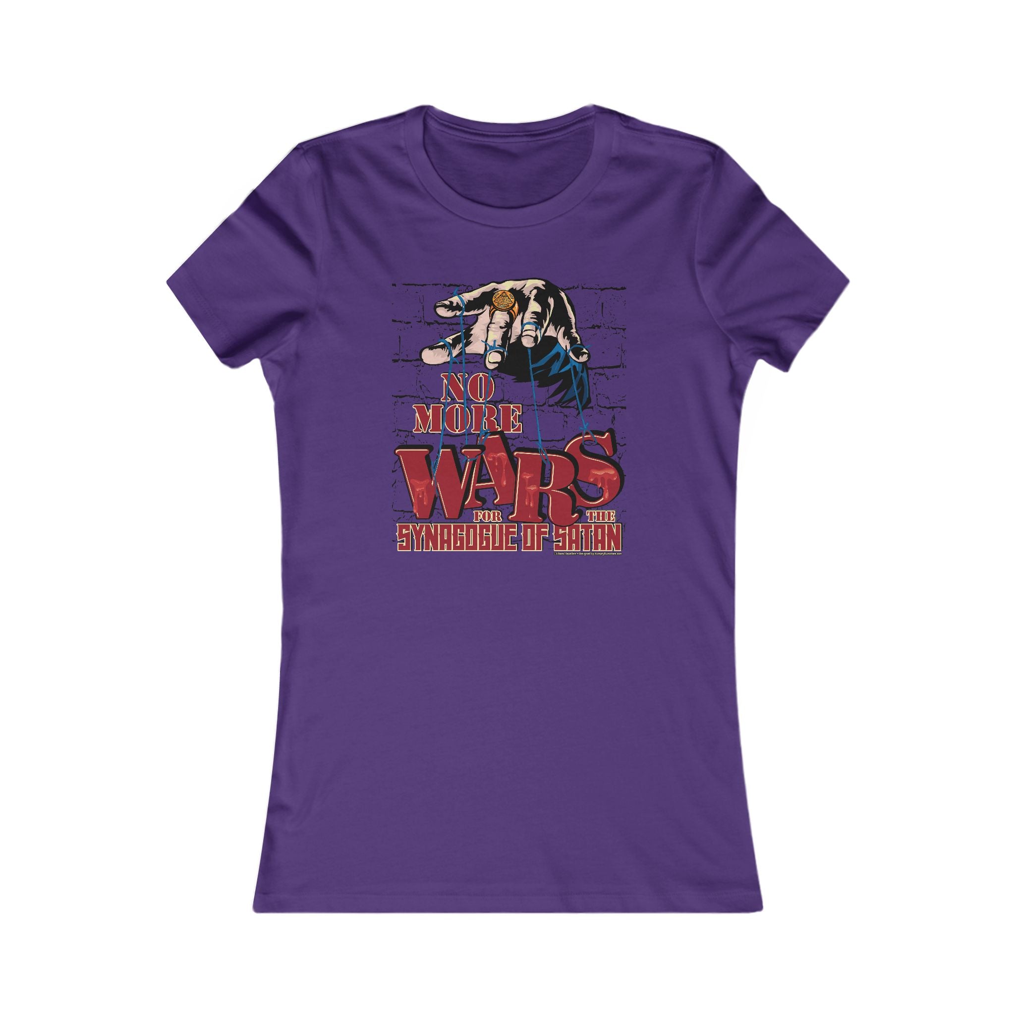 No More Wars for the Synagogue of Satan - Ladies Soft Cotton Cap Sleeve T-Shirt