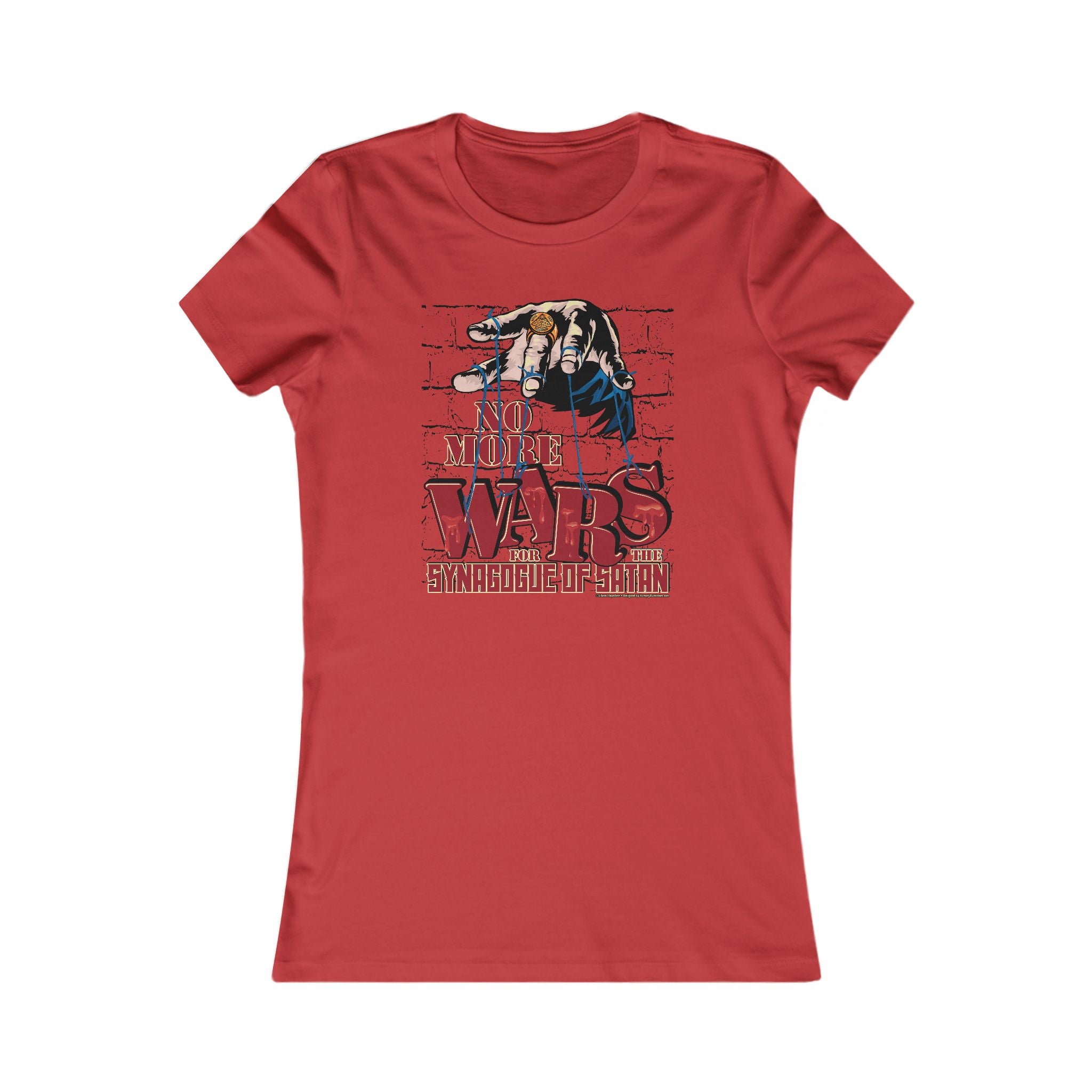 No More Wars for the Synagogue of Satan - Ladies Soft Cotton Cap Sleeve T-Shirt