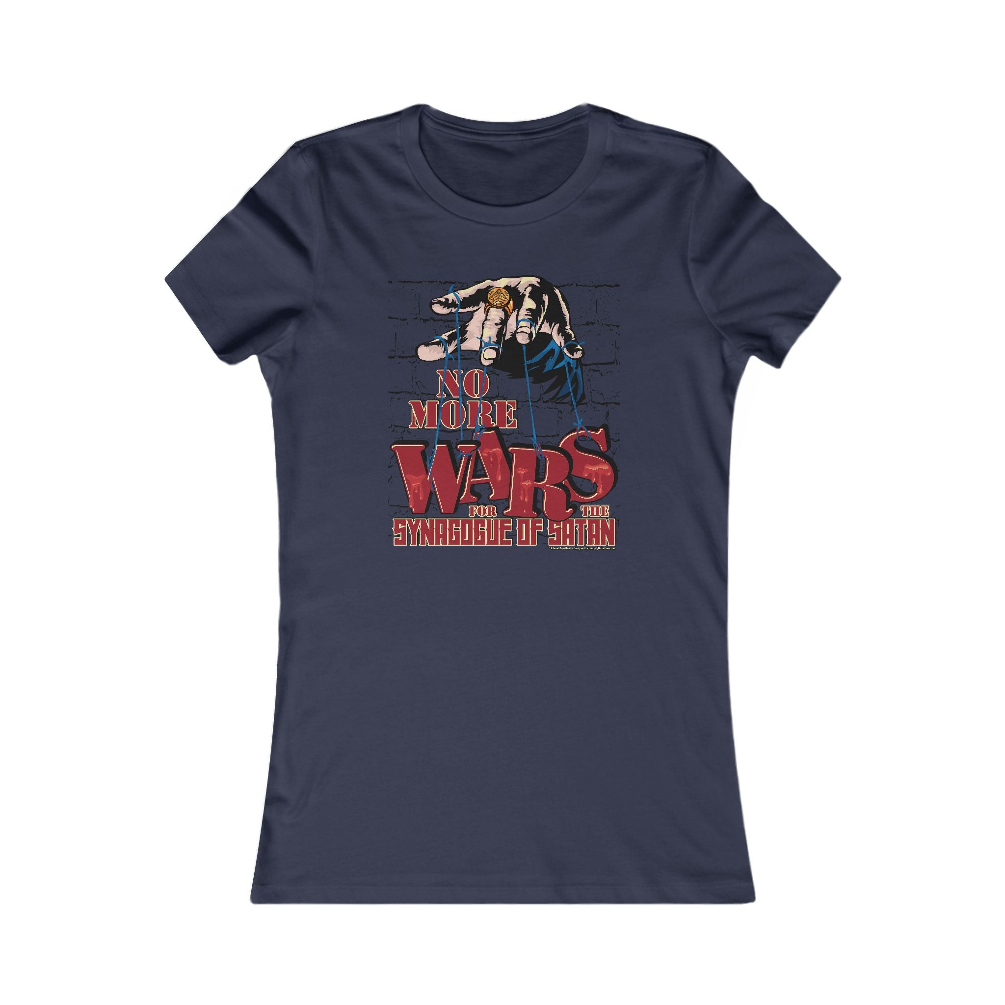 No More Wars for the Synagogue of Satan - Ladies Soft Cotton Cap Sleeve T-Shirt