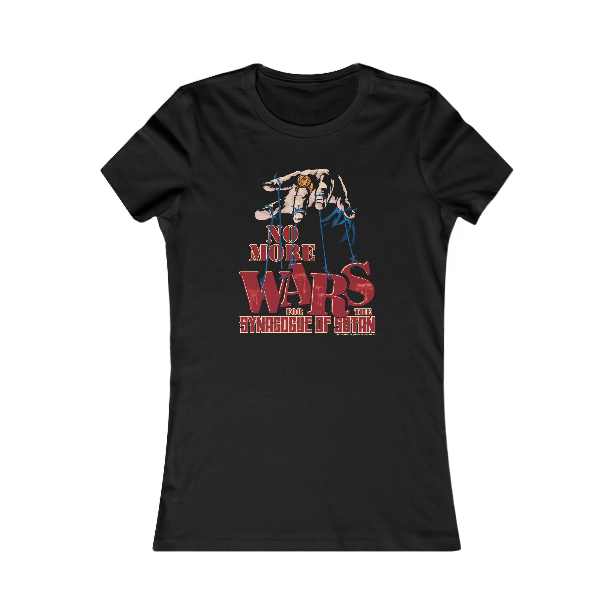 No More Wars for the Synagogue of Satan - Ladies Soft Cotton Cap Sleeve T-Shirt