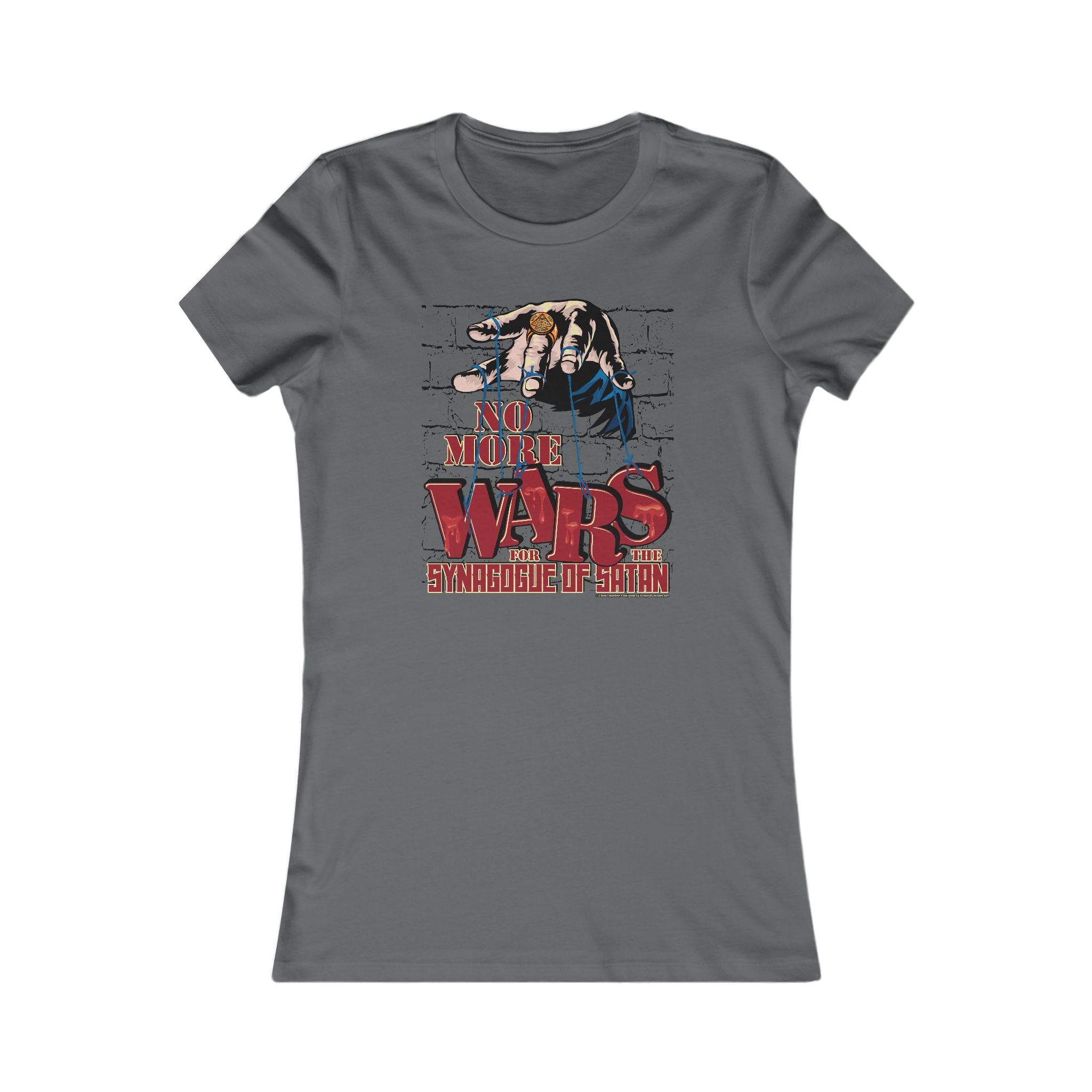 No More Wars for the Synagogue of Satan - Ladies Soft Cotton Cap Sleeve T-Shirt