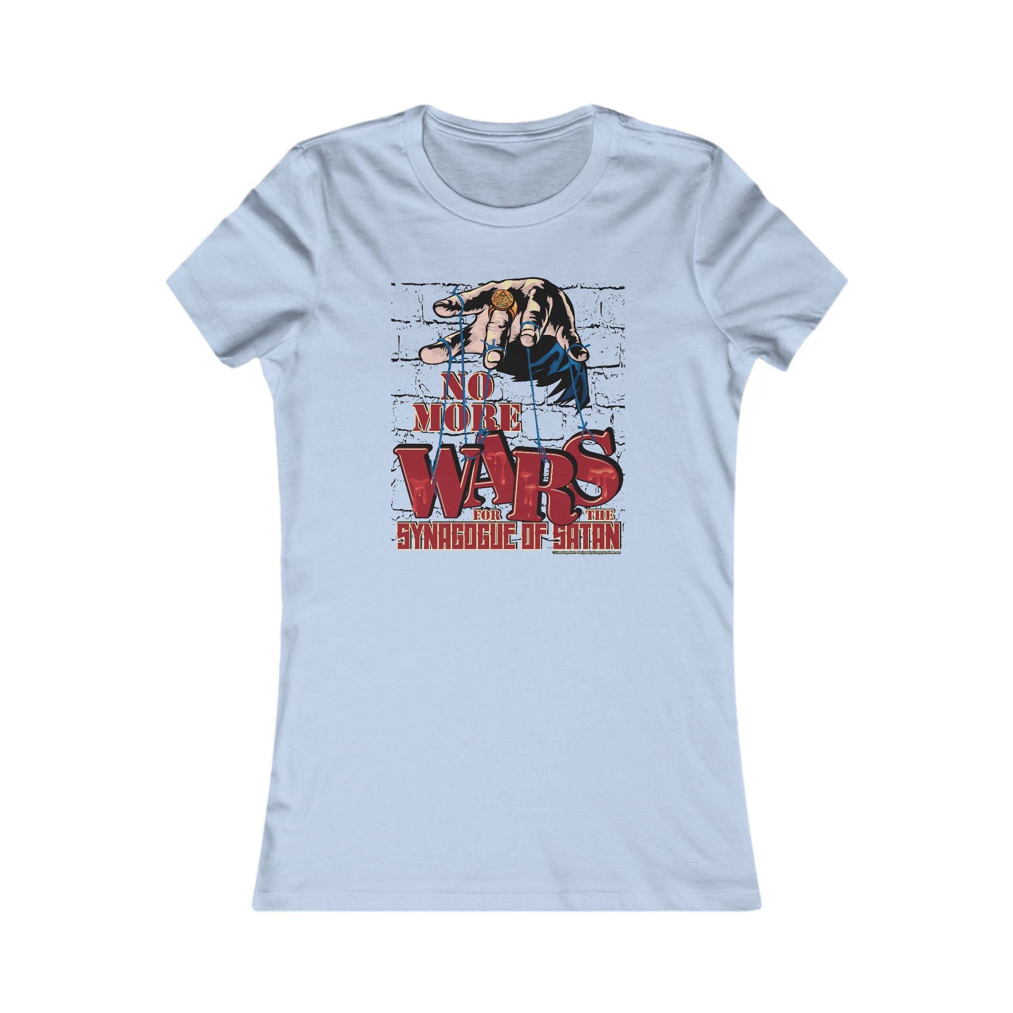 No More Wars for the Synagogue of Satan - Ladies Soft Cotton Cap Sleeve T-Shirt