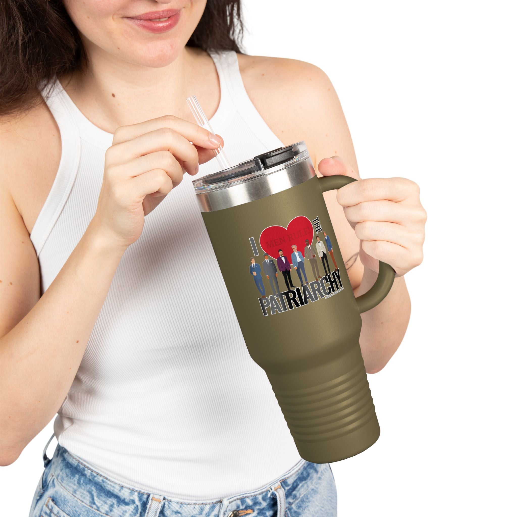 I Heart the Patriarchy (The Good 'Ol Boys Club Edition) - 40oz Insulated Travel Mug