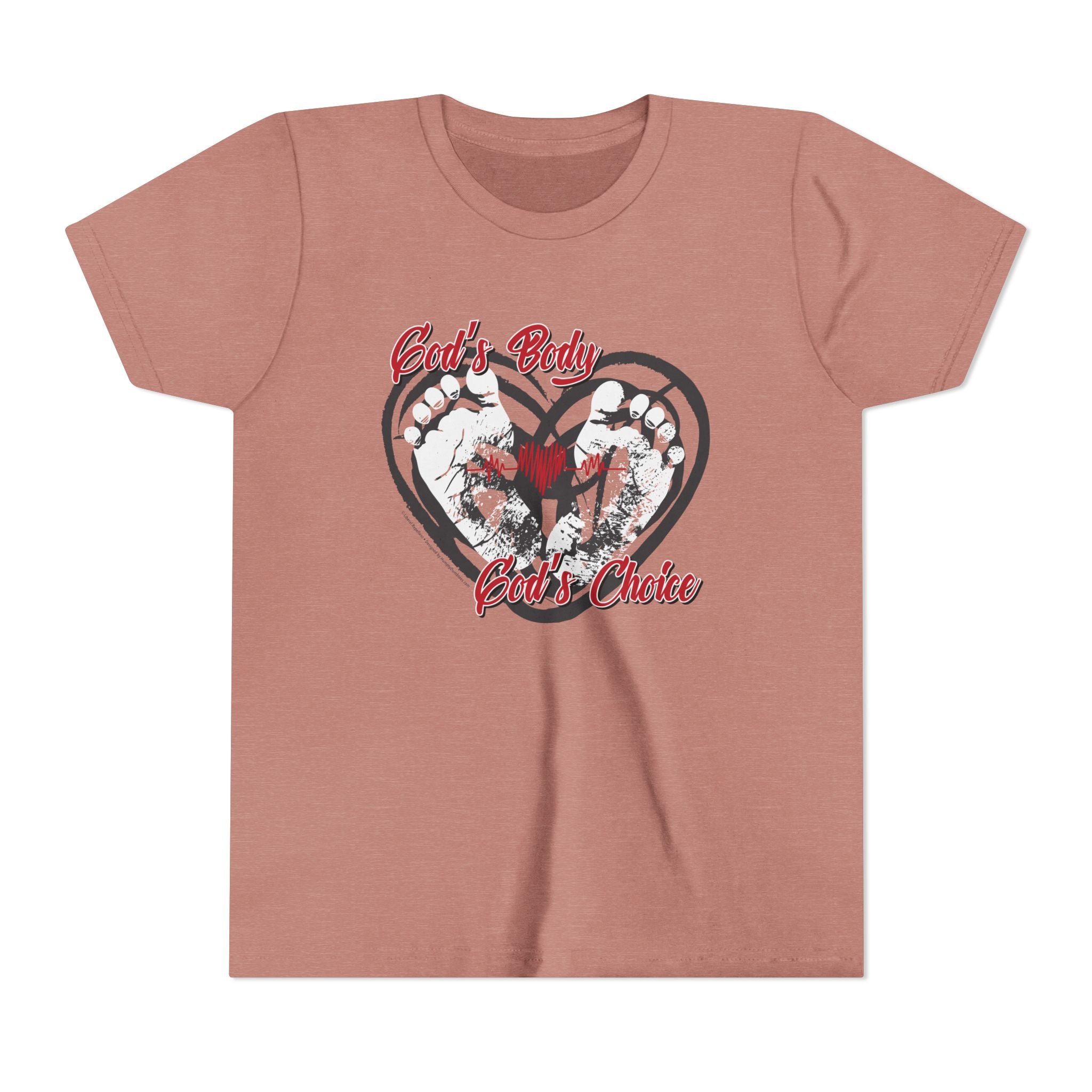 God's Body, God's Choice - Youth Soft Cotton Short Sleeve T-Shirt