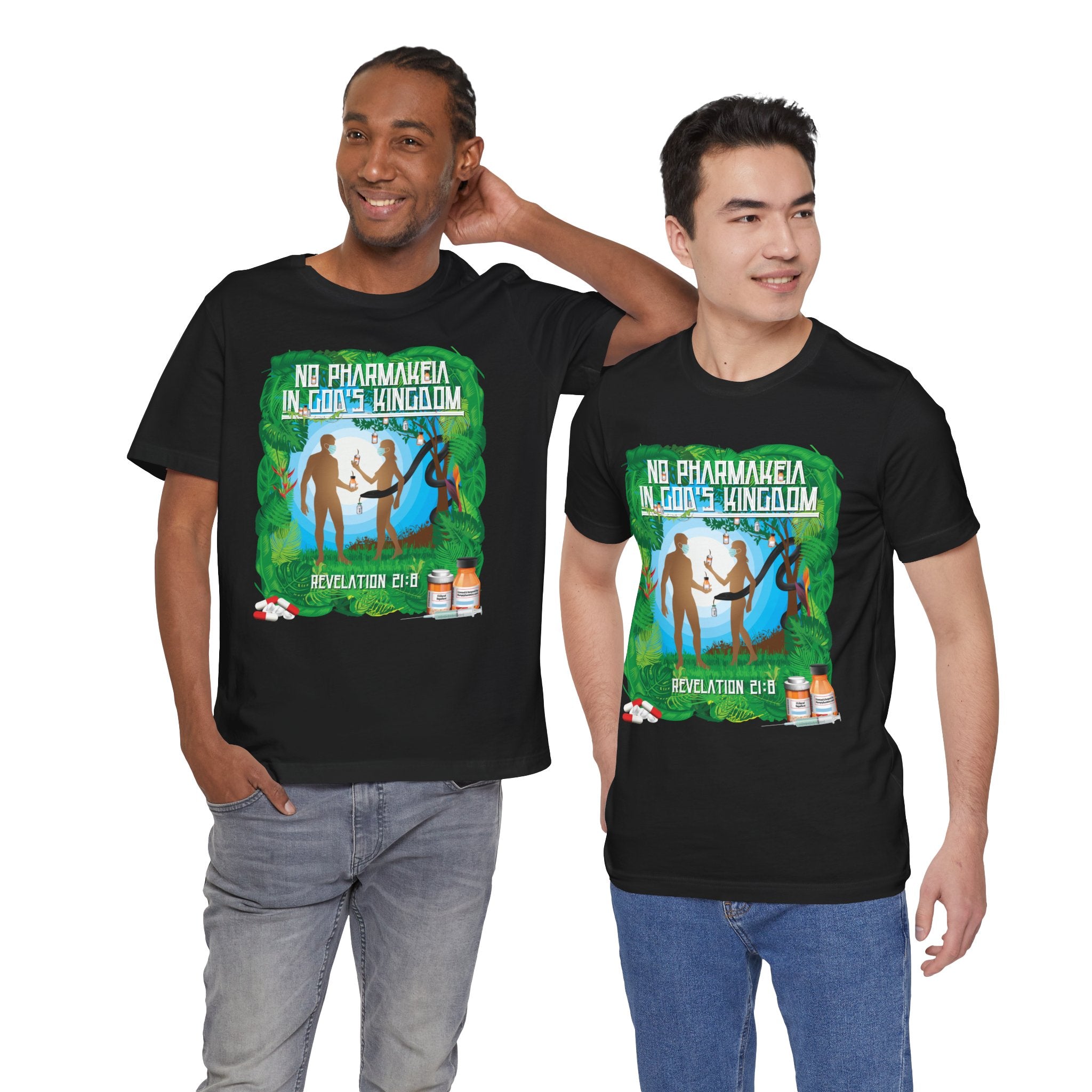 No Pharmakeia in God's Kingdom - Unisex Soft Cotton Short Sleeve T-Shirt