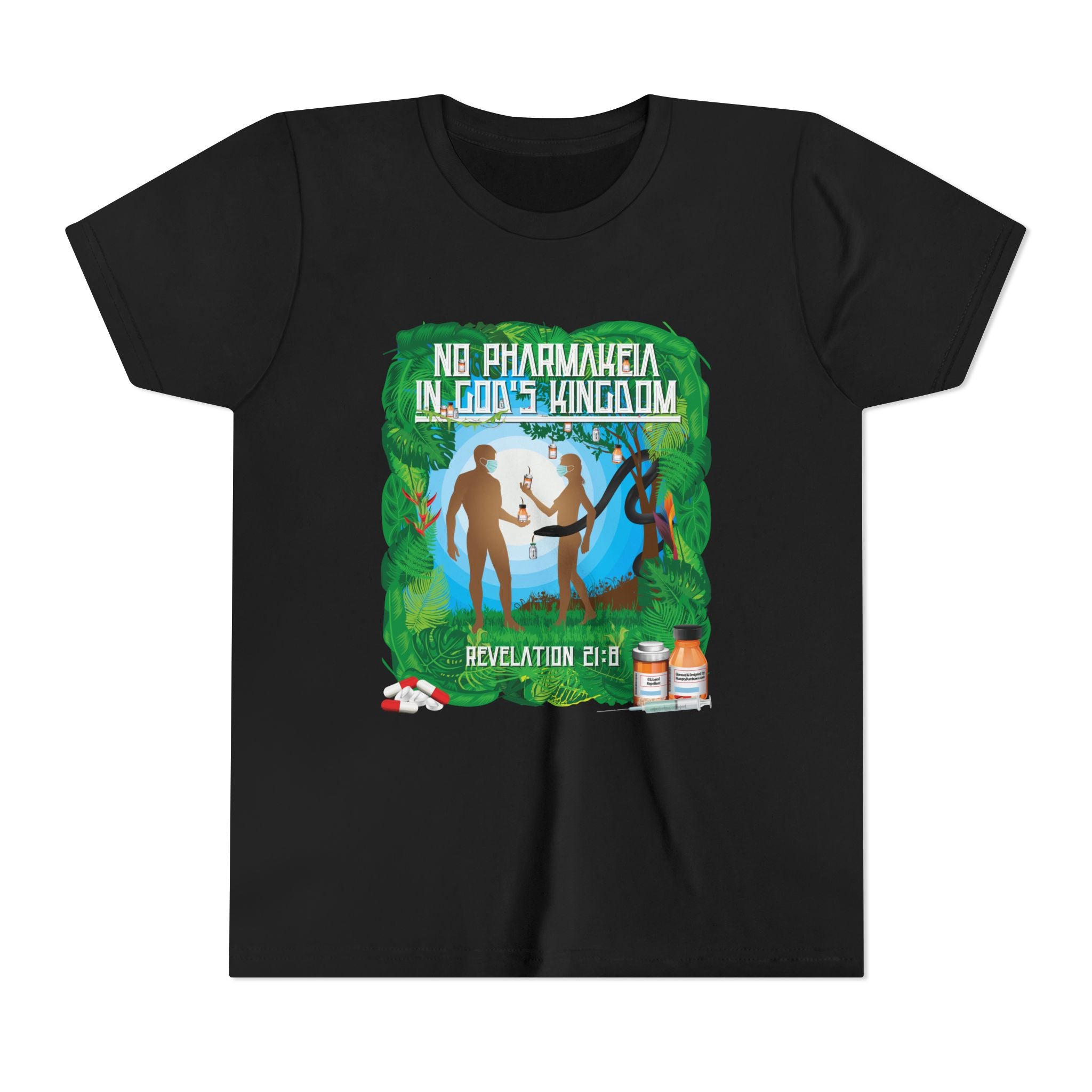 No Pharmakeia in God's Kingdom - Youth Soft Cotton Short Sleeve T-Shirt