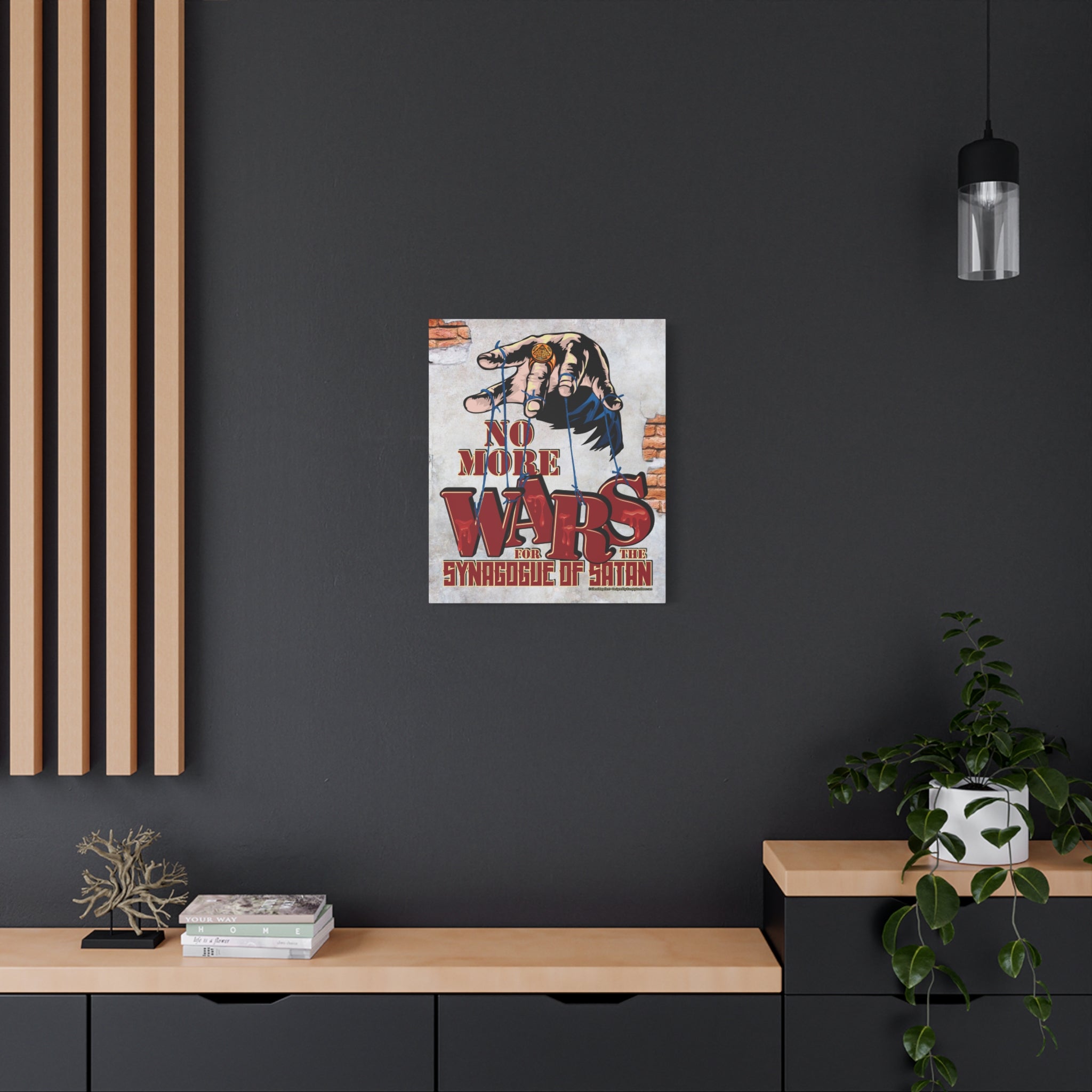 No More Wars for the Synagogue of Satan - Gallery Wrapped Canvas Wall Art