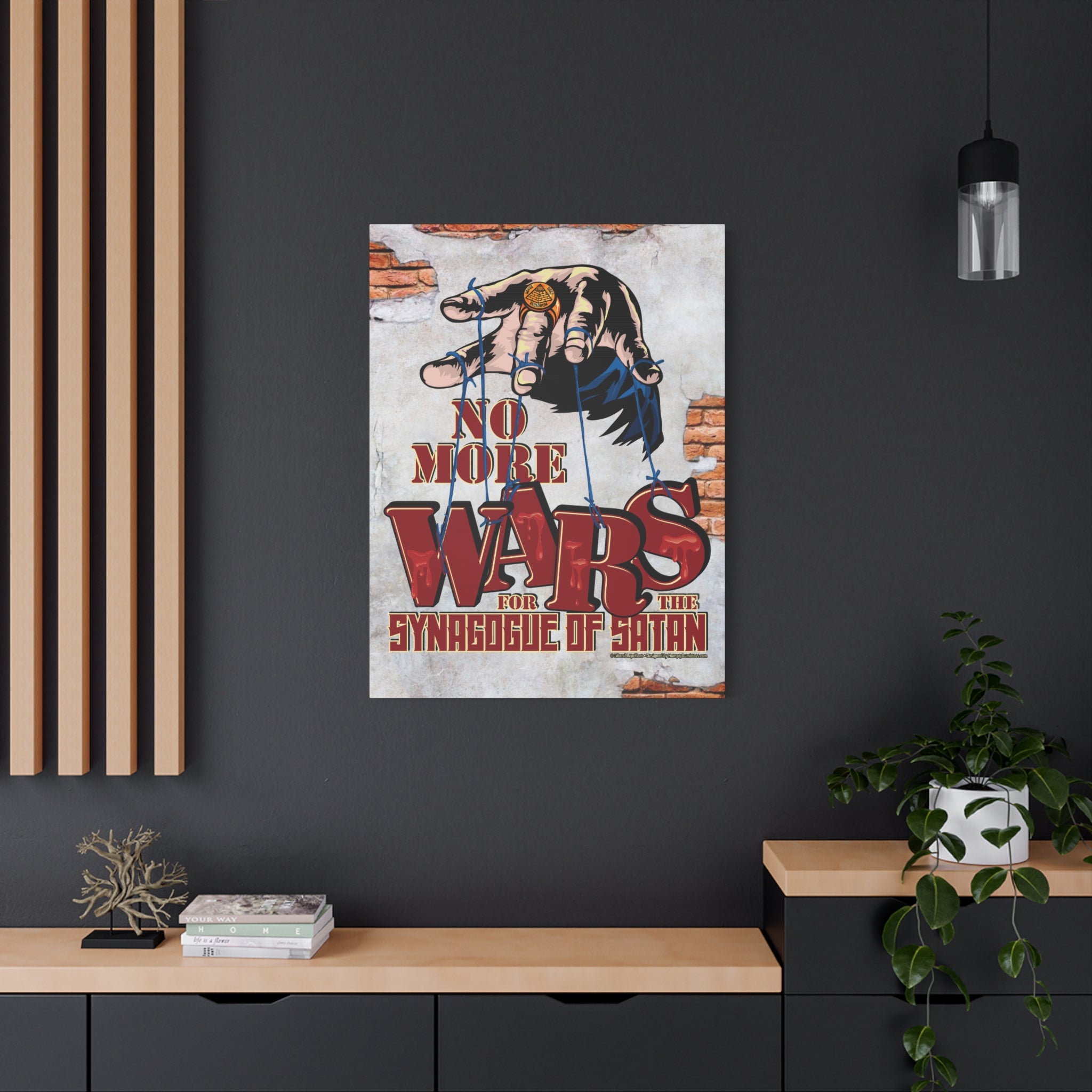 No More Wars for the Synagogue of Satan - Gallery Wrapped Canvas Wall Art