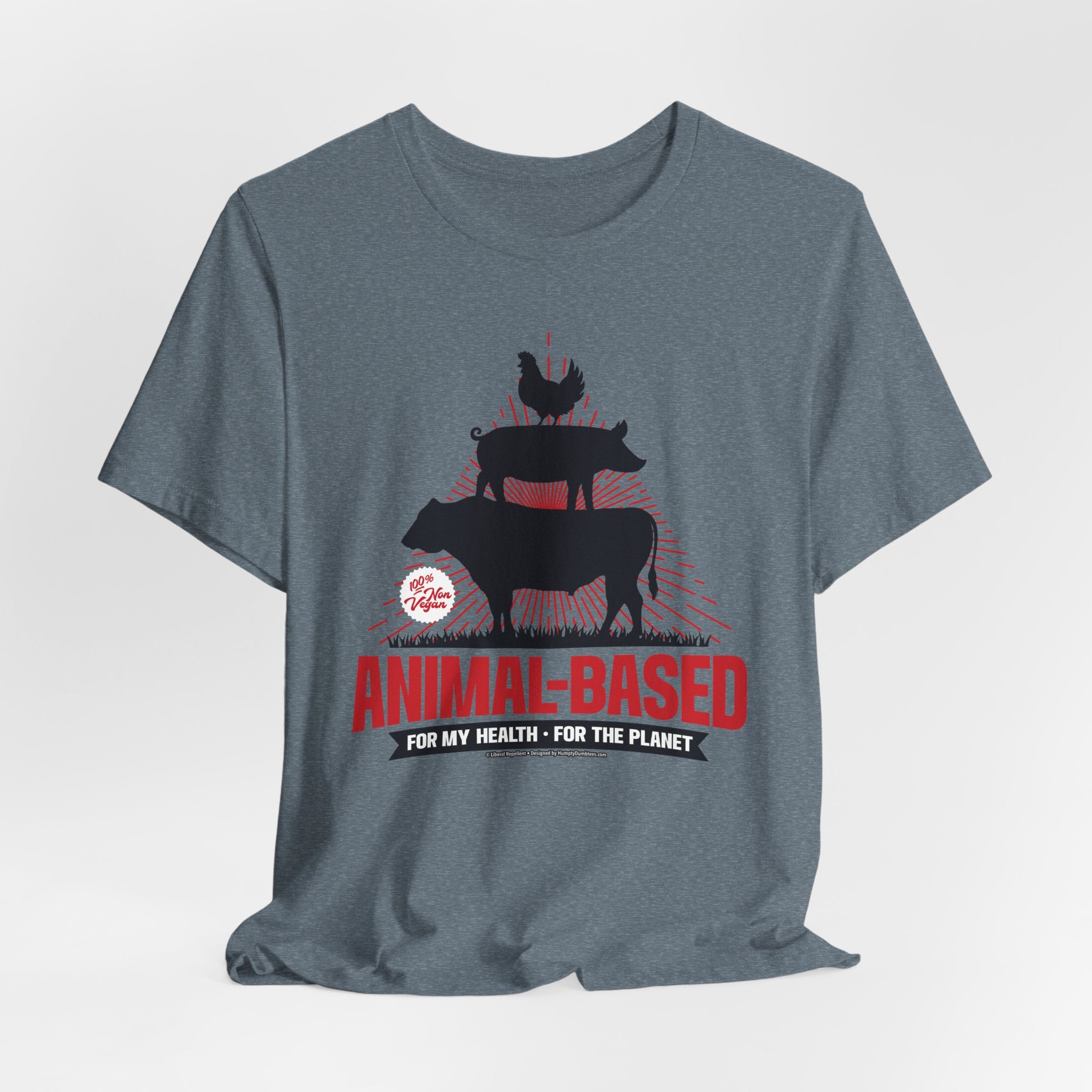 Animal-Based For My Health, For The Planet - Unisex Soft Cotton Short Sleeve T-Shirt