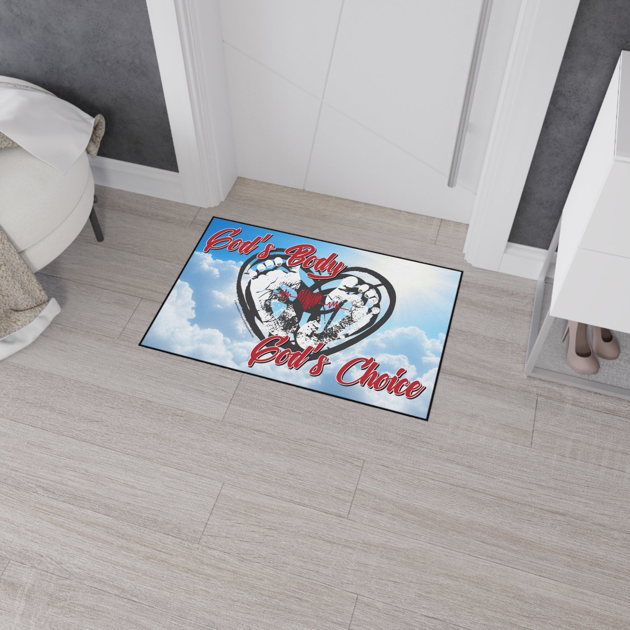 God's Body, God's Choice - Heavy Duty Floor Mat