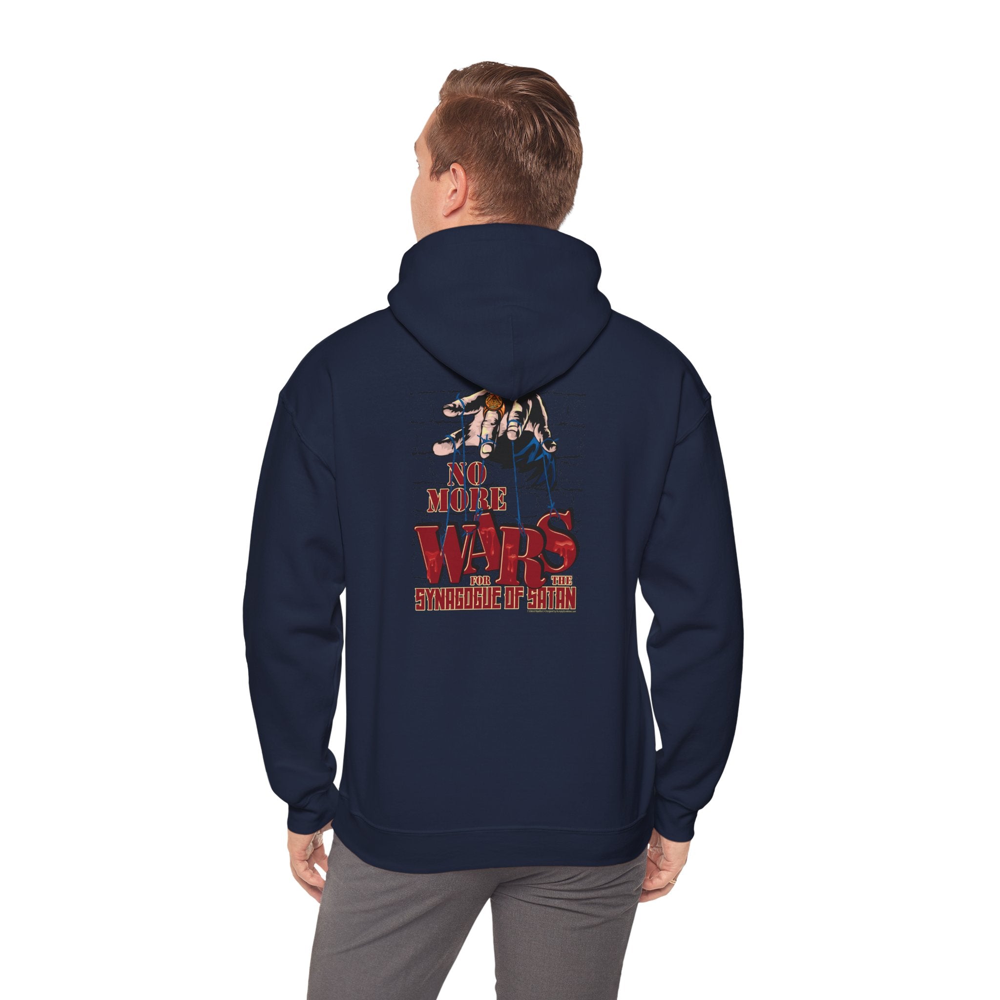 No More Wars for the Synagogue of Satan - Unisex Heavy Blend™ Hooded Sweatshirt