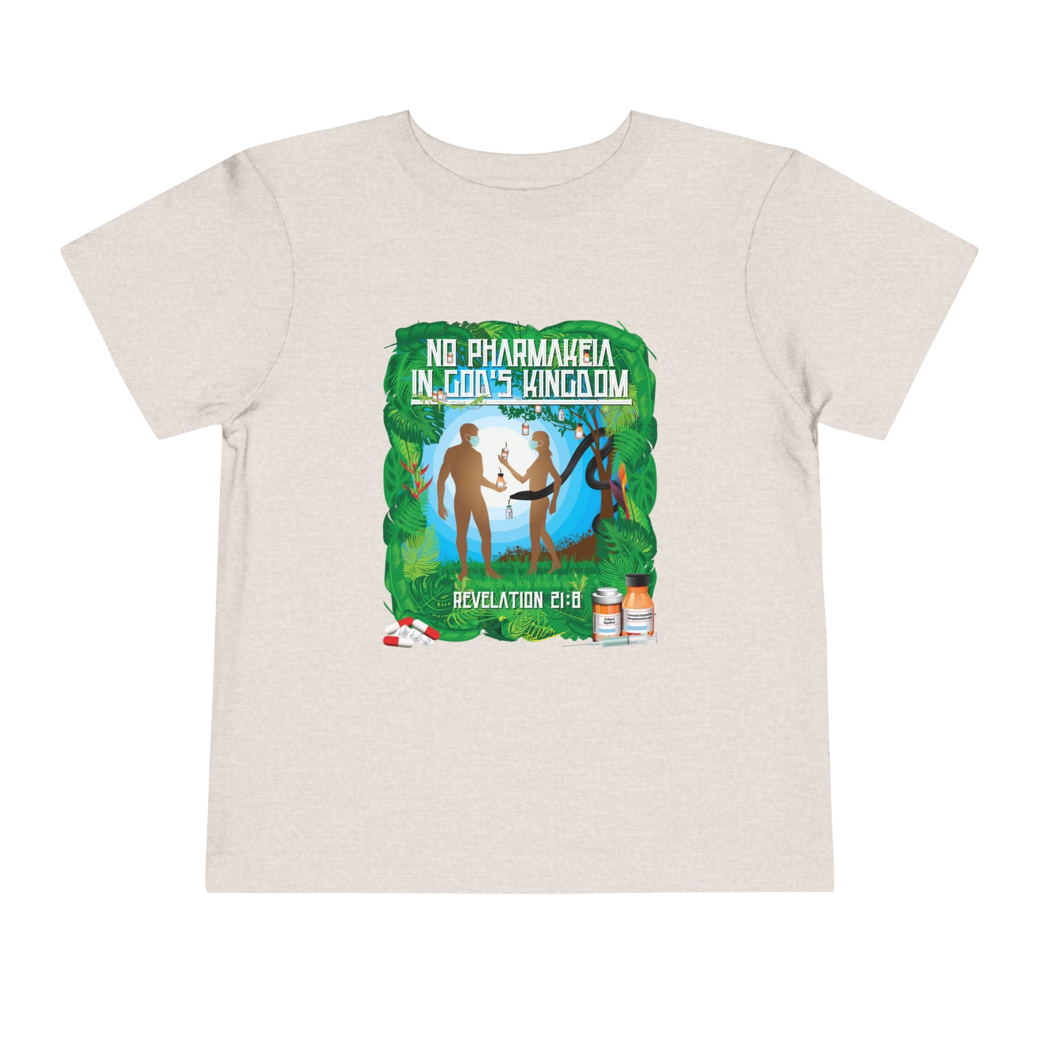 No Pharmakeia in God's Kingdom - Toddler Soft Cotton Short Sleeve T-Shirt