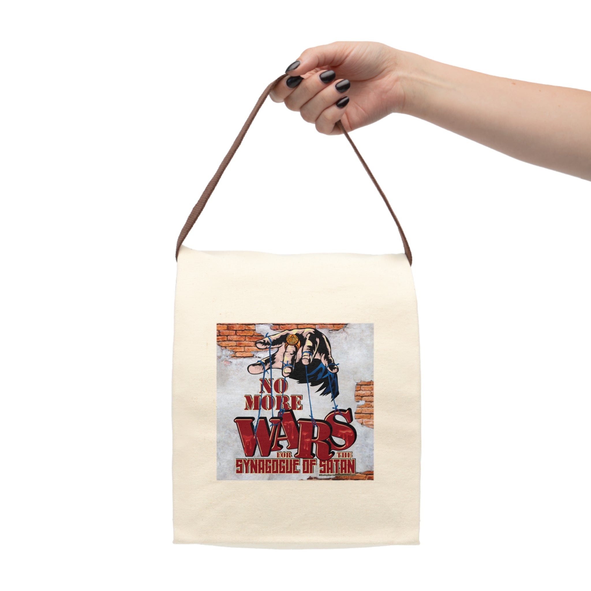 No More Wars for the Synagogue of Satan - Eco-Friendly Canvas Lunch Bag
