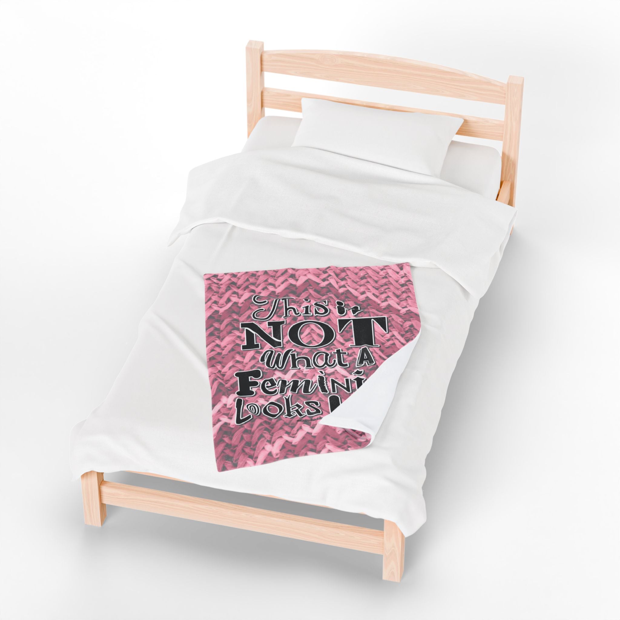 This is NOT What a Feminist Looks Like - Eco-Friendly Velveteen Plush Blanket