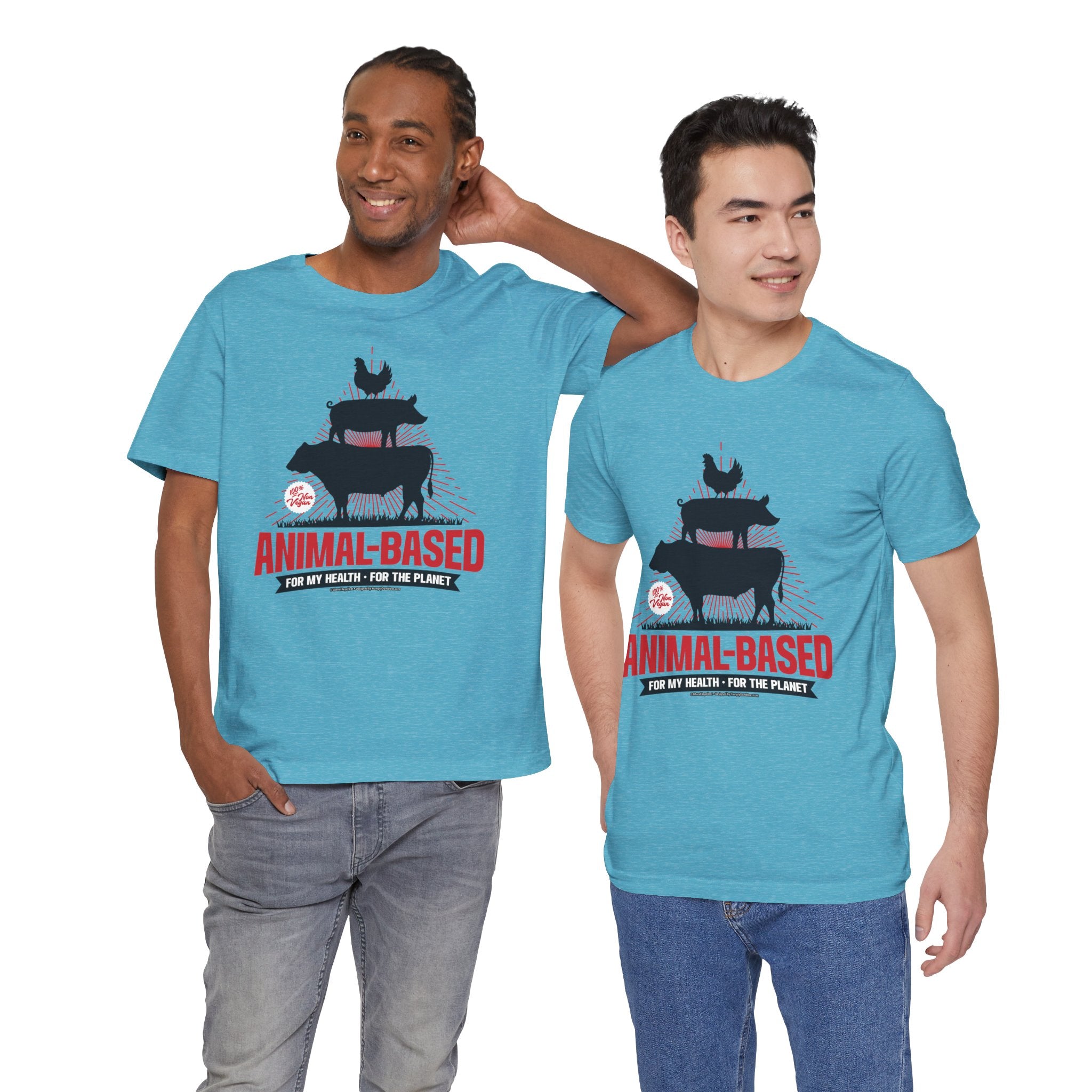 Animal-Based For My Health, For The Planet - Unisex Soft Cotton Short Sleeve T-Shirt