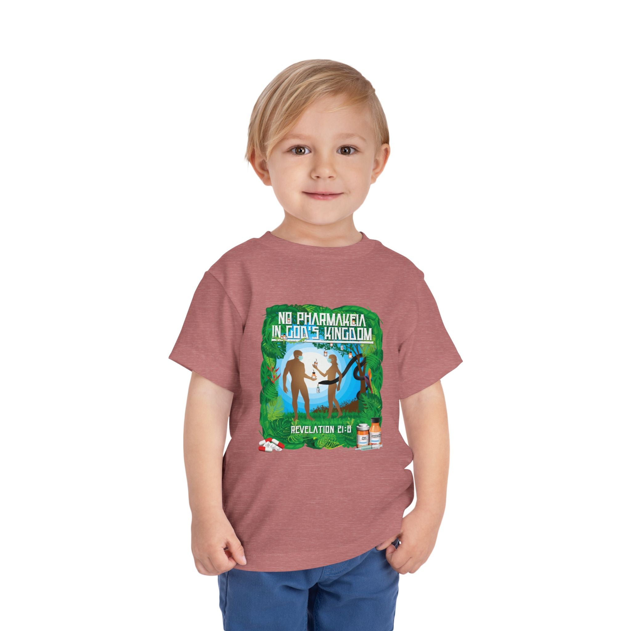 No Pharmakeia in God's Kingdom - Toddler Soft Cotton Short Sleeve T-Shirt