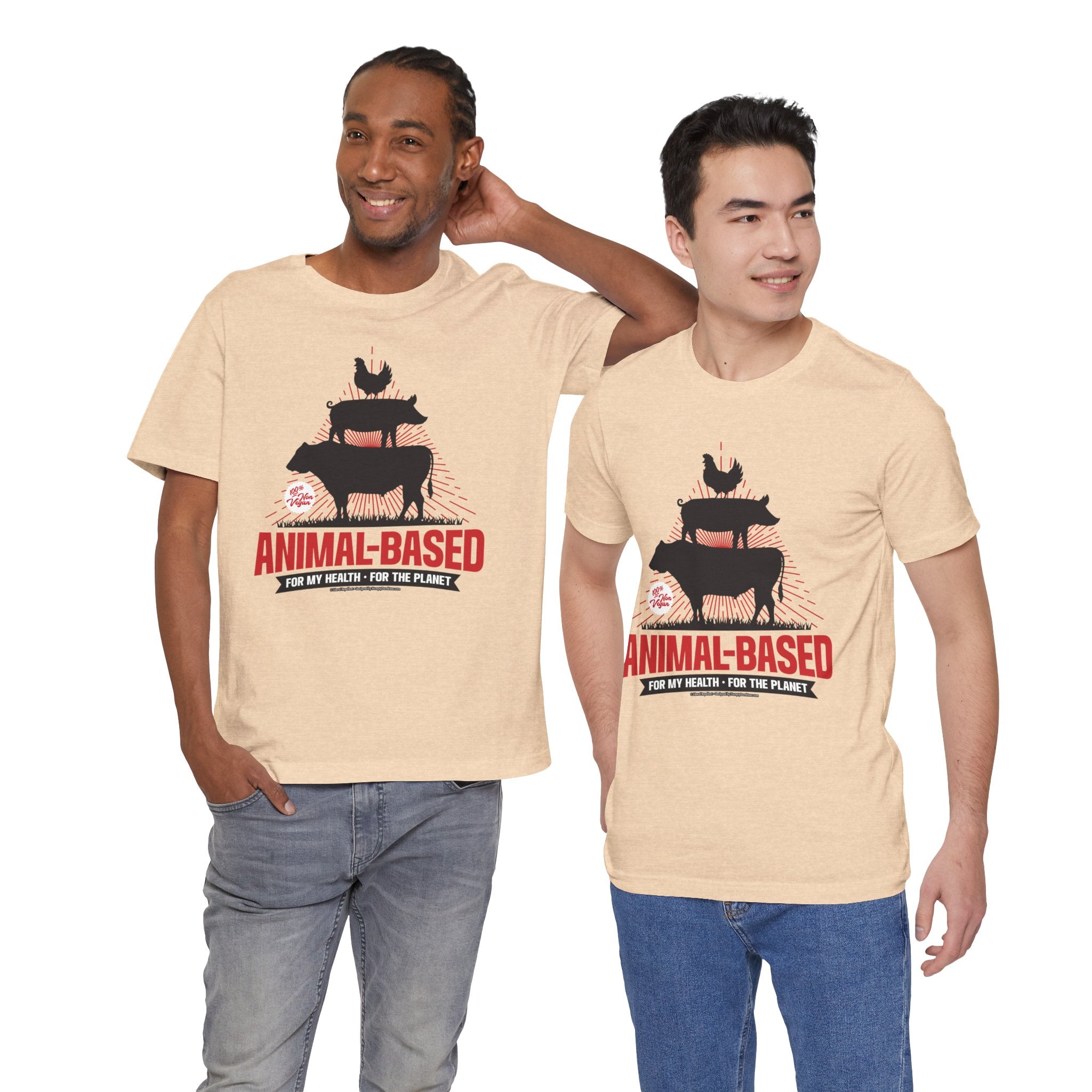 Animal-Based For My Health, For The Planet - Unisex Soft Cotton Short Sleeve T-Shirt