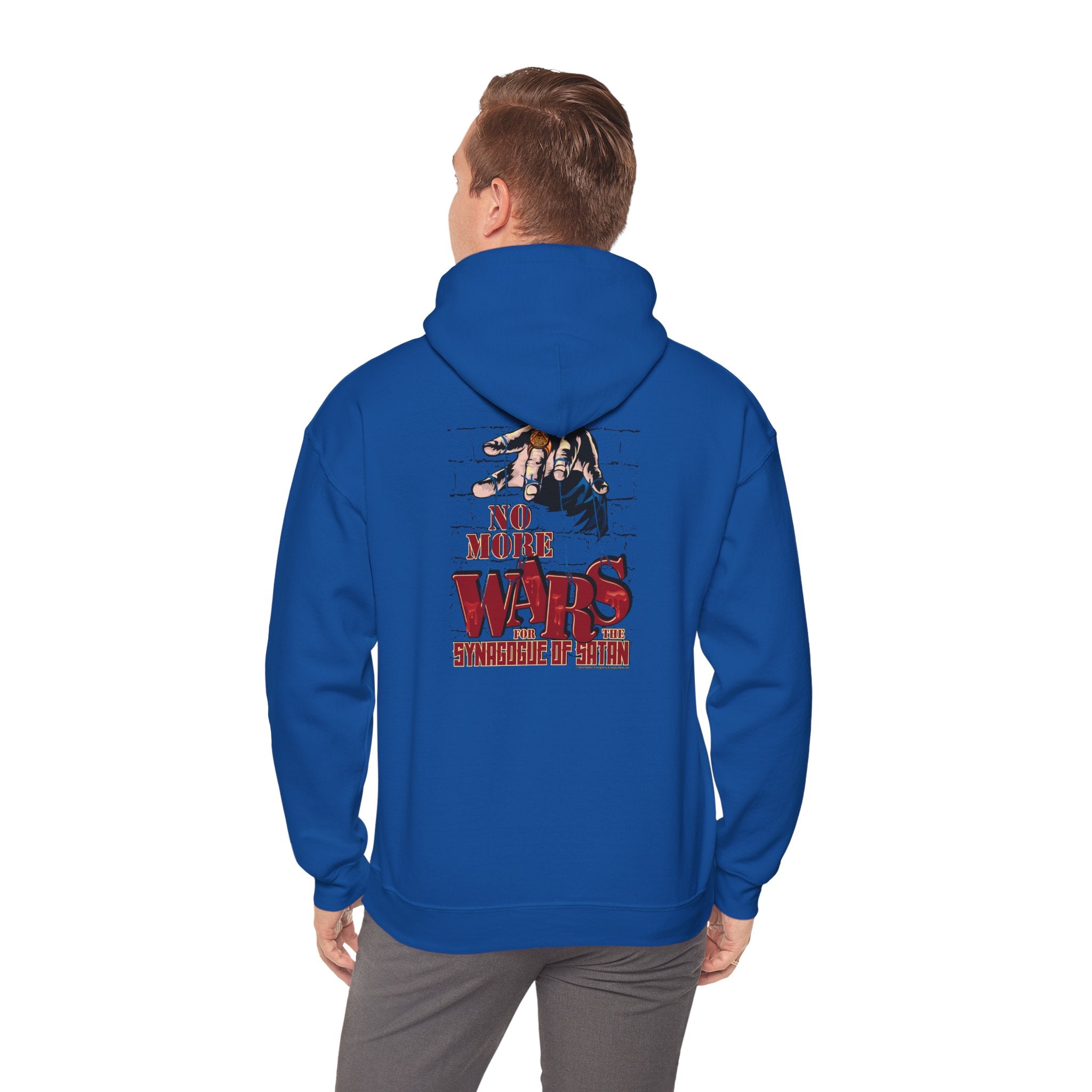 No More Wars for the Synagogue of Satan - Unisex Heavy Blend™ Hooded Sweatshirt