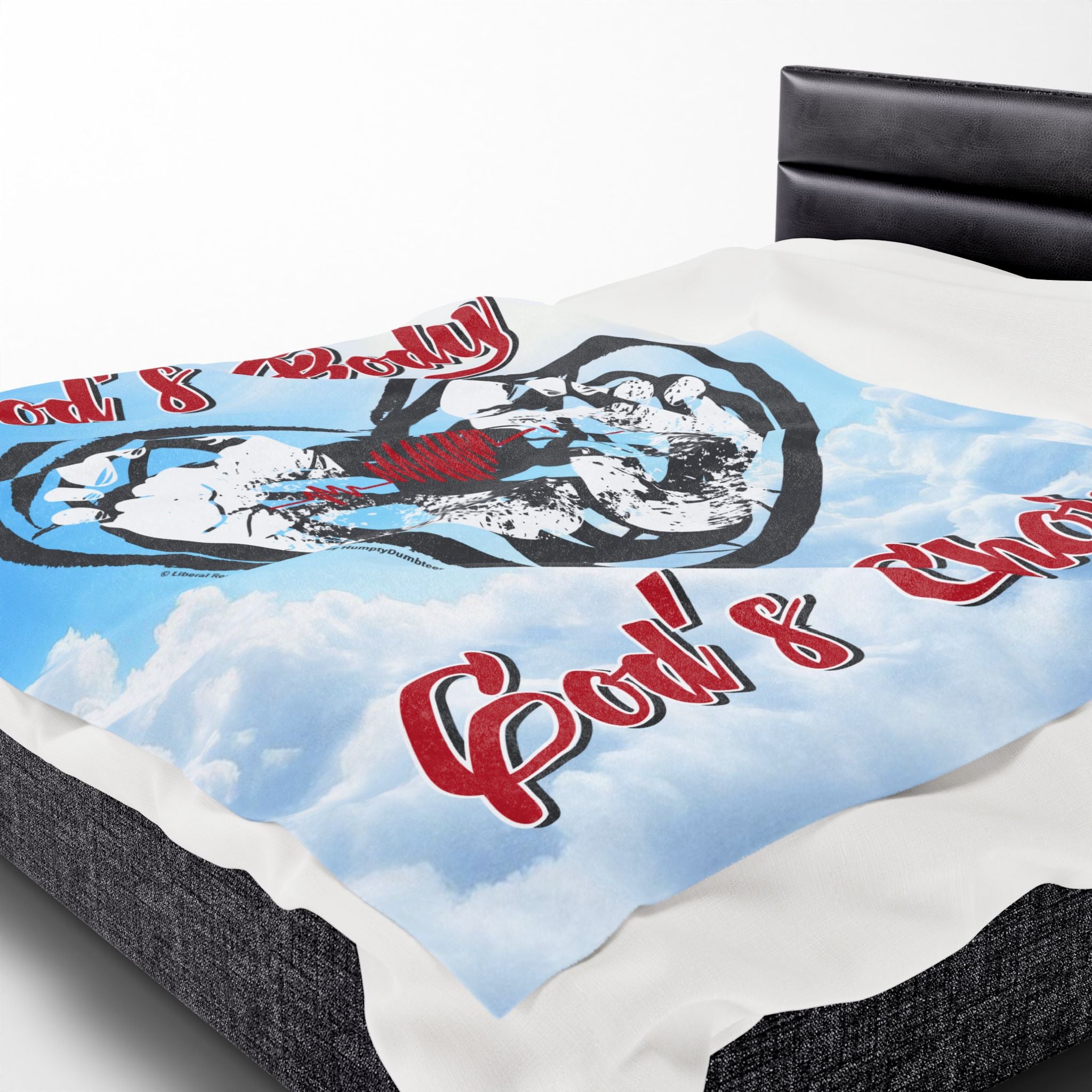 God's Body, God's Choice - Eco-Friendly Velveteen Plush Blanket