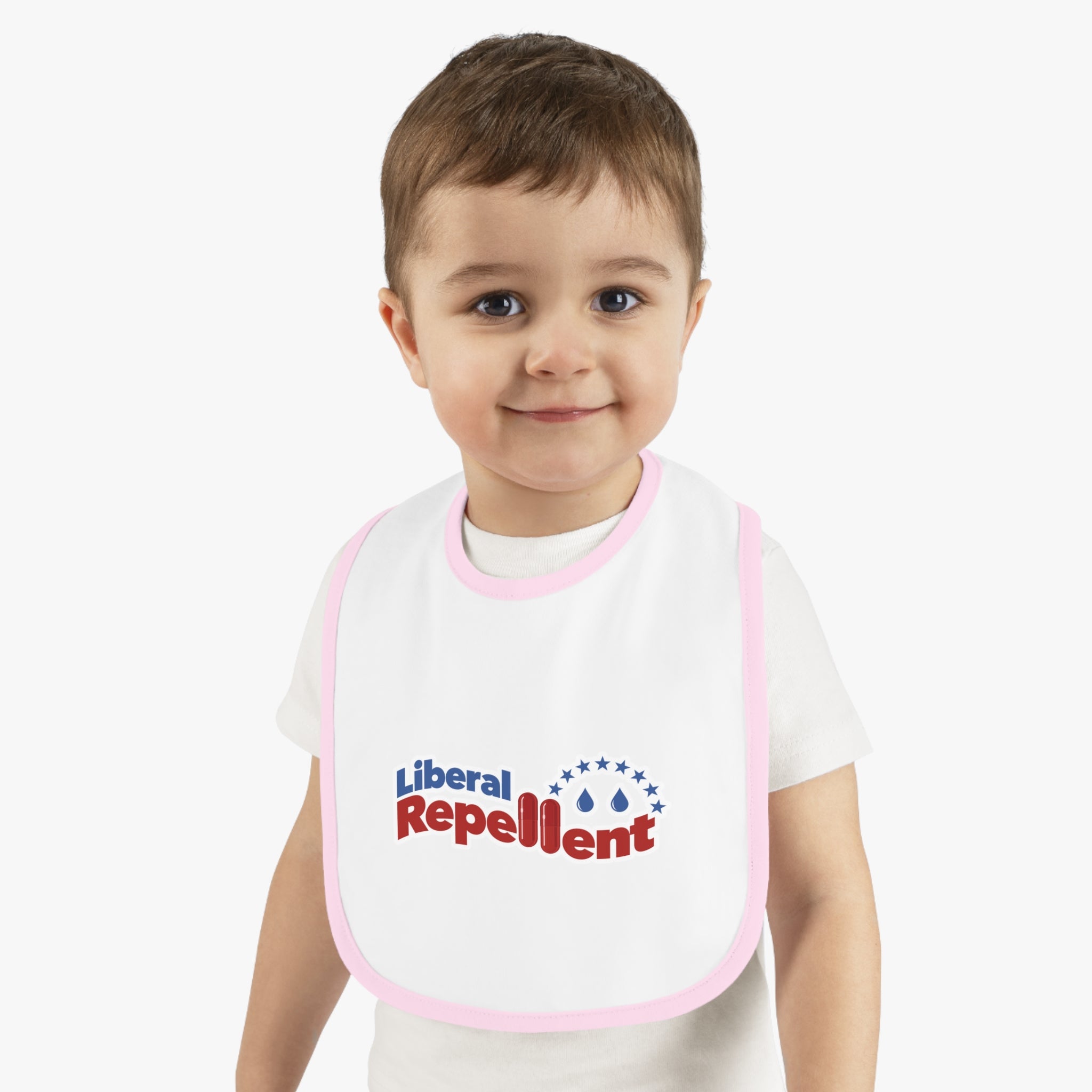 Liberal Repellent - Infant Soft Cotton Bib with Contrast Trim