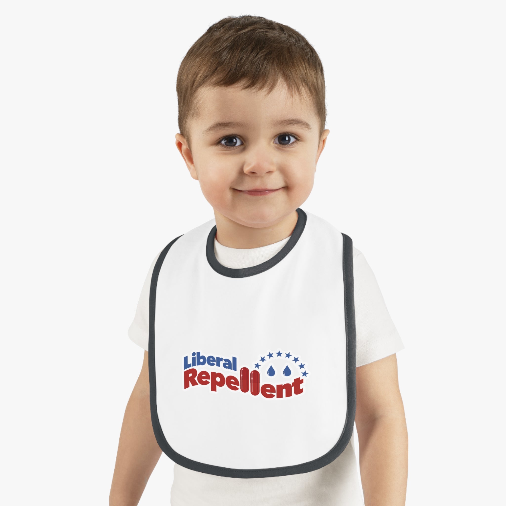 Liberal Repellent - Infant Soft Cotton Bib with Contrast Trim