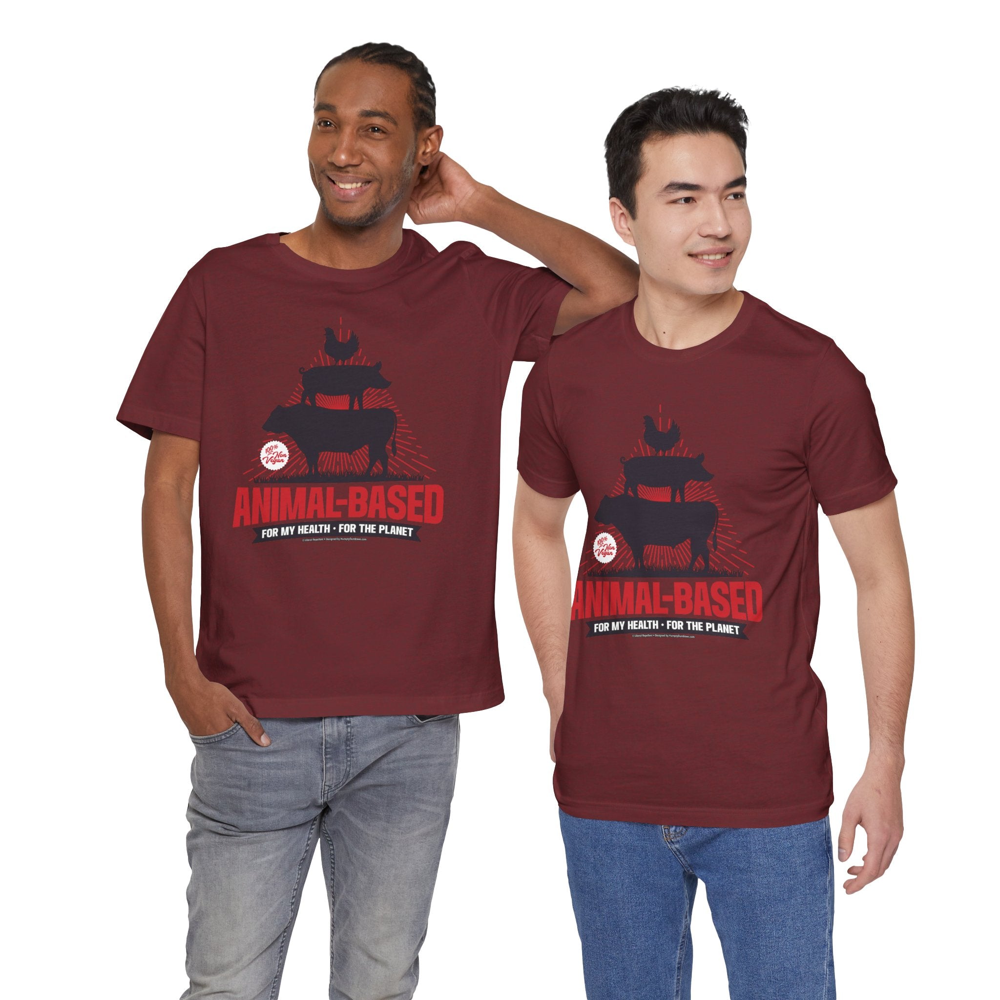 Animal-Based For My Health, For The Planet - Unisex Soft Cotton Short Sleeve T-Shirt