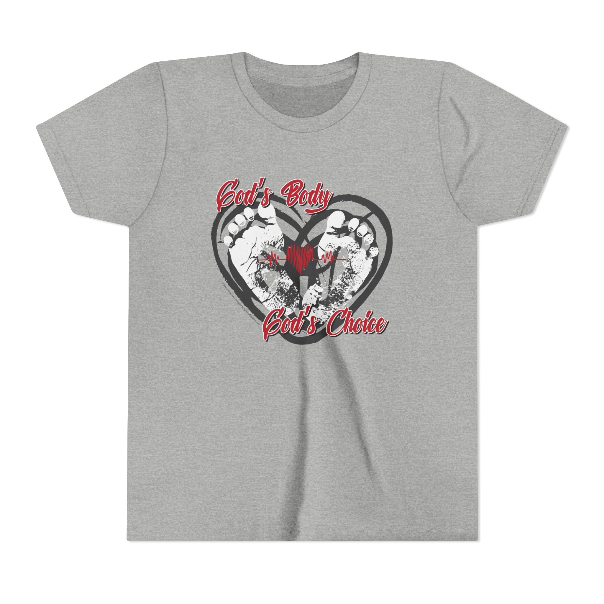 God's Body, God's Choice - Youth Soft Cotton Short Sleeve T-Shirt