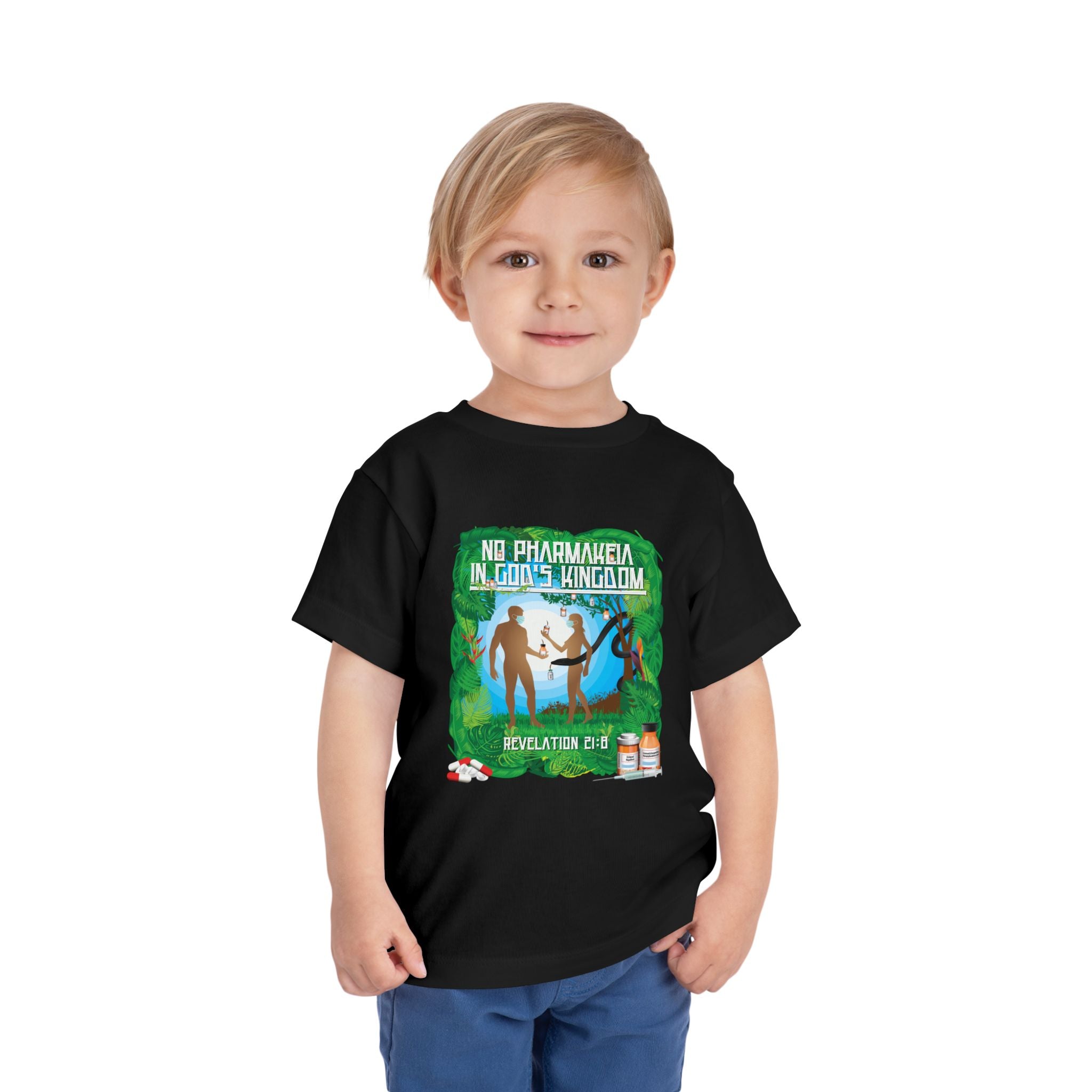 No Pharmakeia in God's Kingdom - Toddler Soft Cotton Short Sleeve T-Shirt