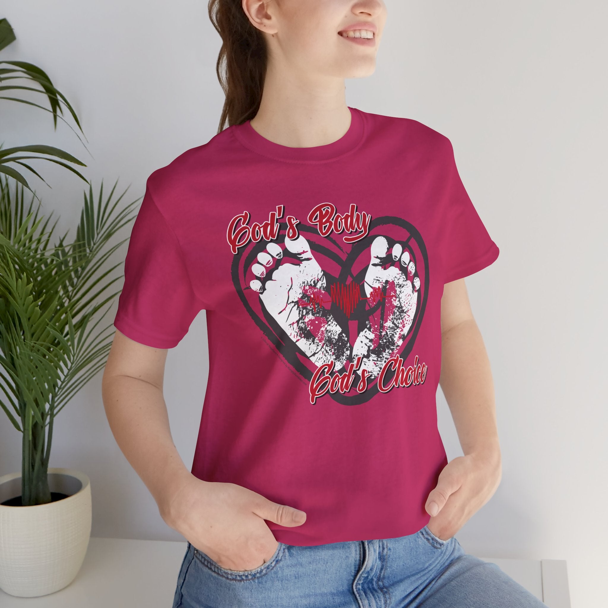 God's Body, God's Choice - Unisex Soft Cotton Short Sleeve T-Shirt
