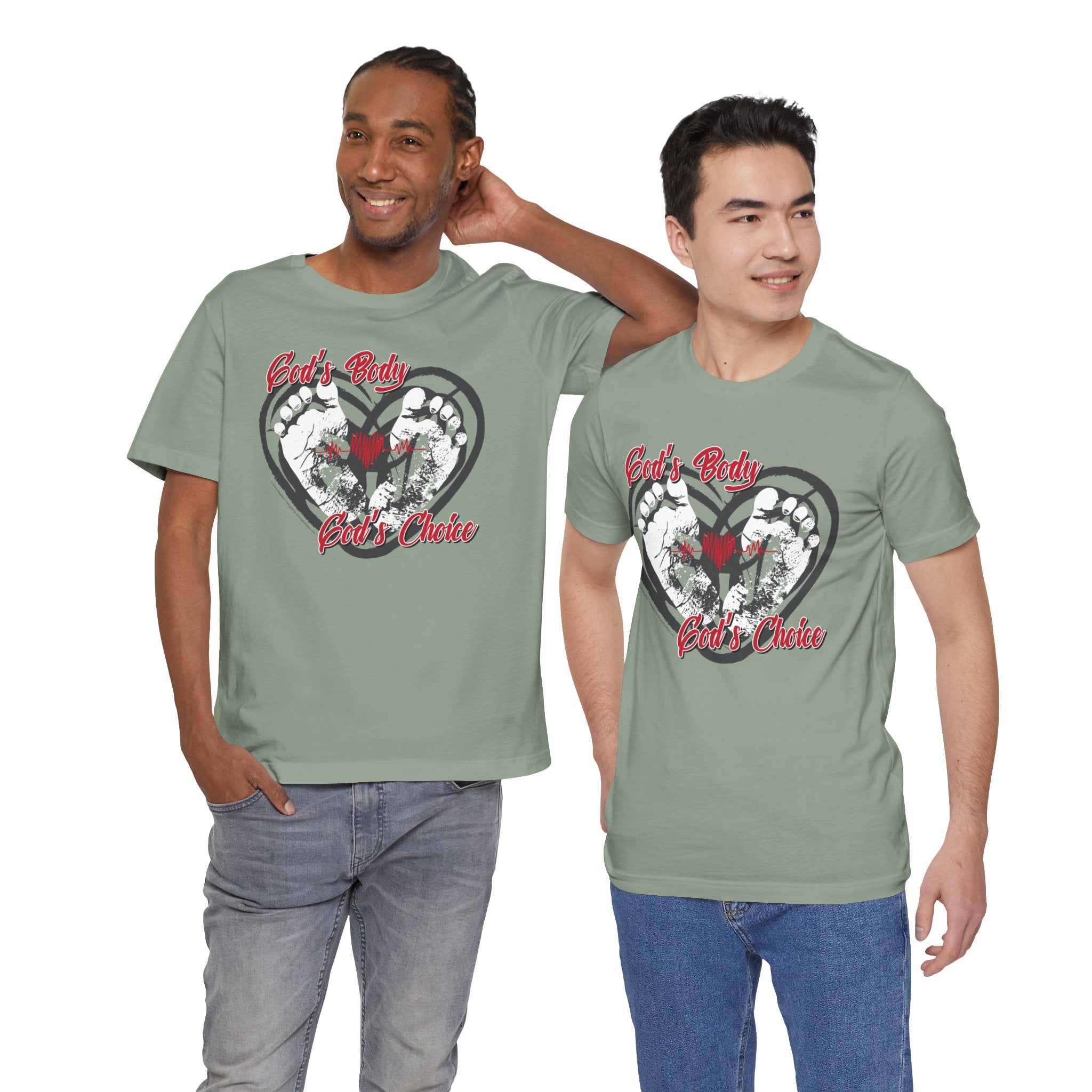 God's Body, God's Choice - Unisex Soft Cotton Short Sleeve T-Shirt