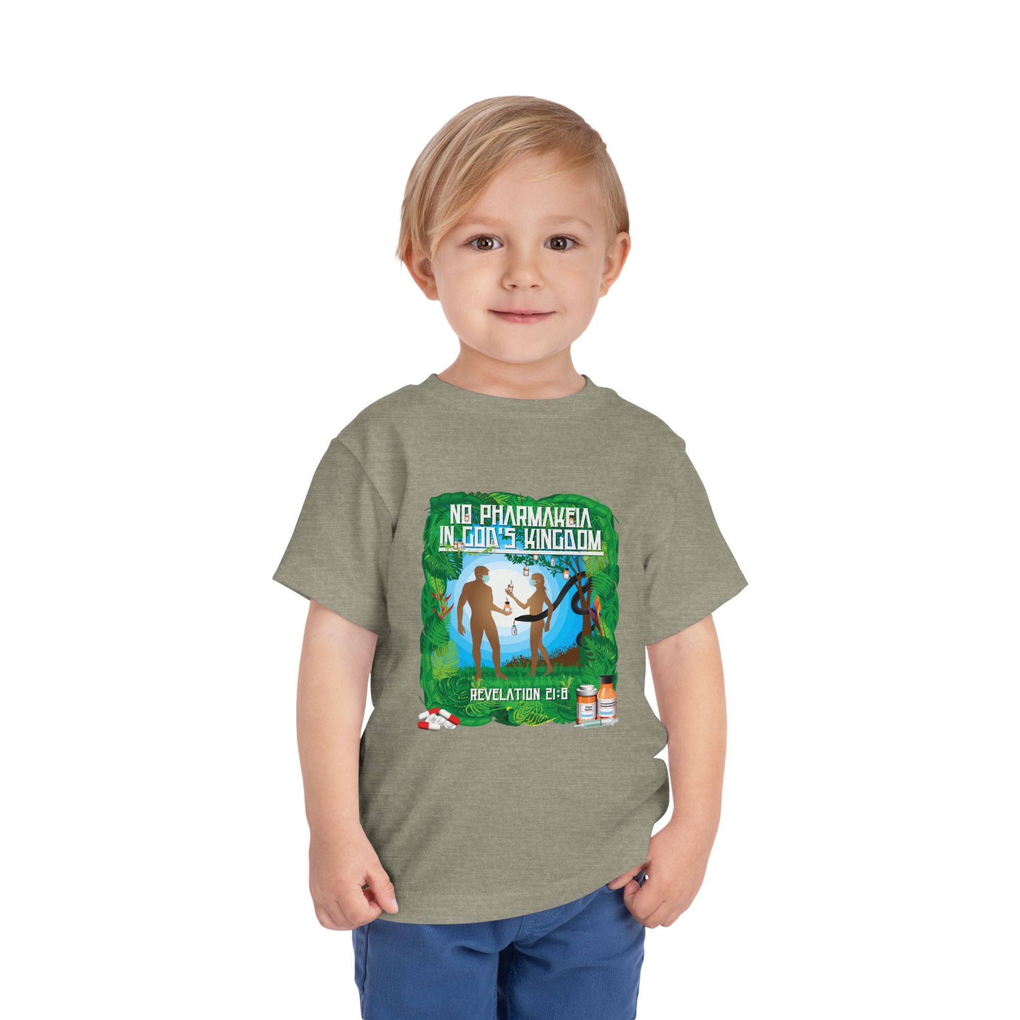 No Pharmakeia in God's Kingdom - Toddler Soft Cotton Short Sleeve T-Shirt