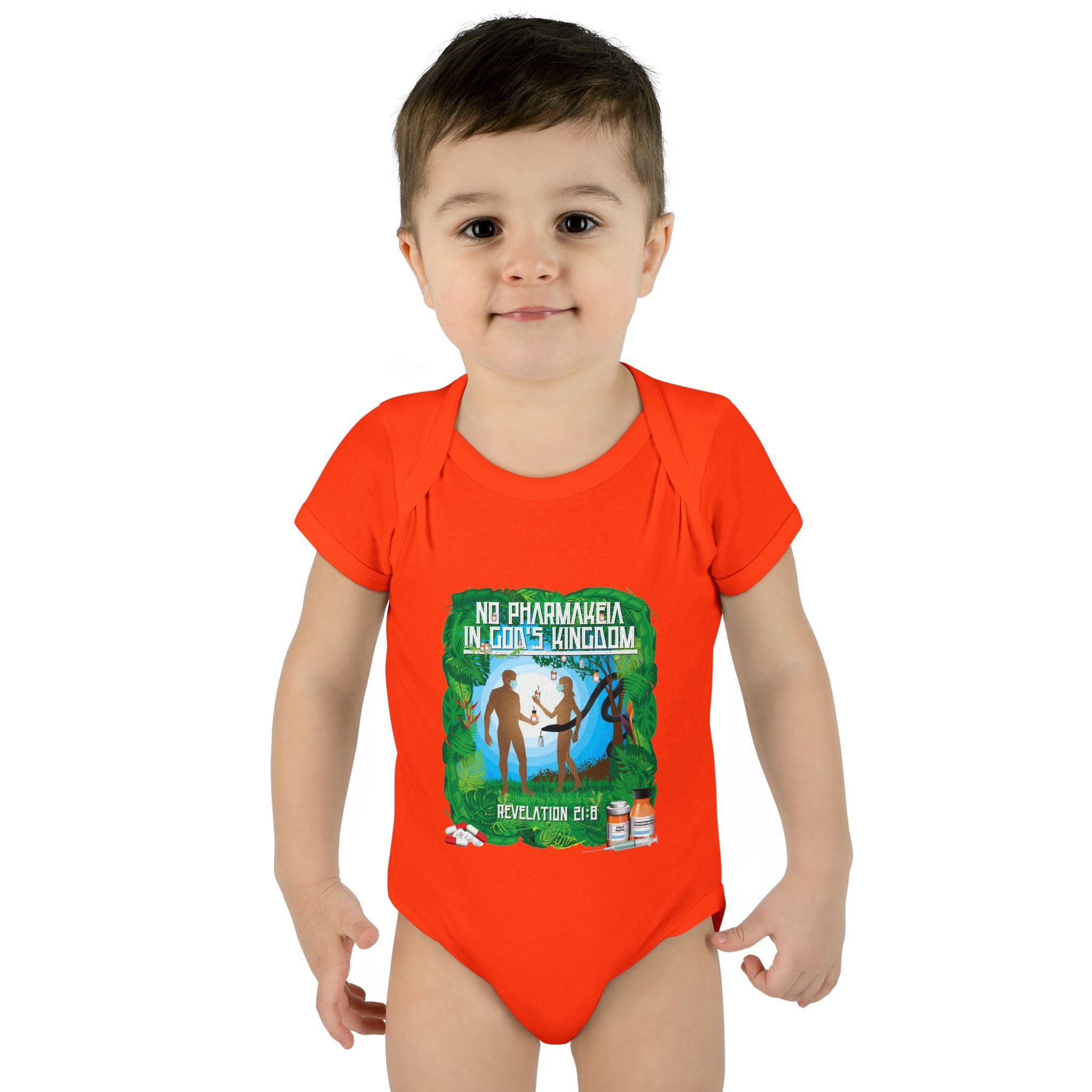 No Pharmakeia in God's Kingdom - Infant Soft Cotton Onsie Bodysuit