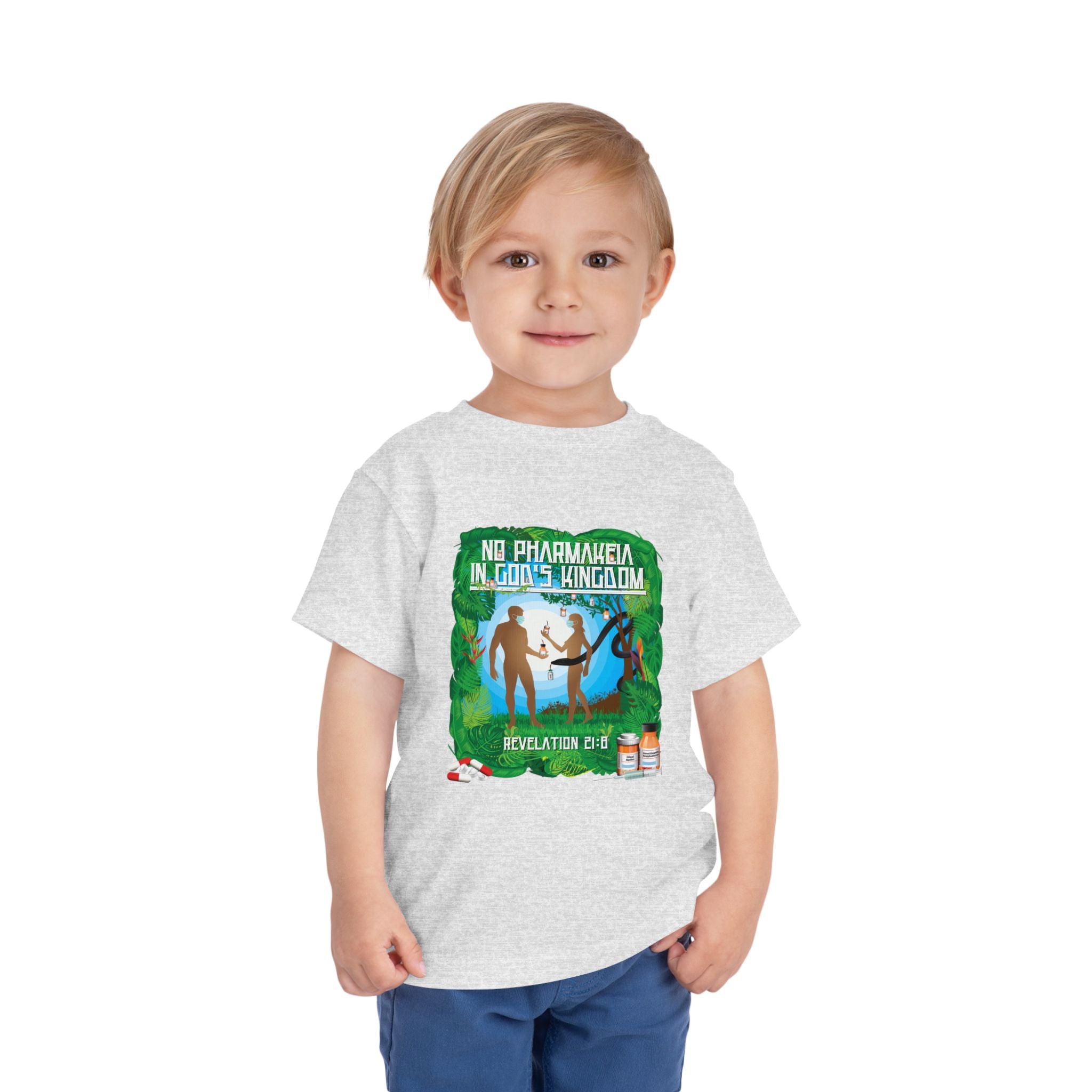 No Pharmakeia in God's Kingdom - Toddler Soft Cotton Short Sleeve T-Shirt