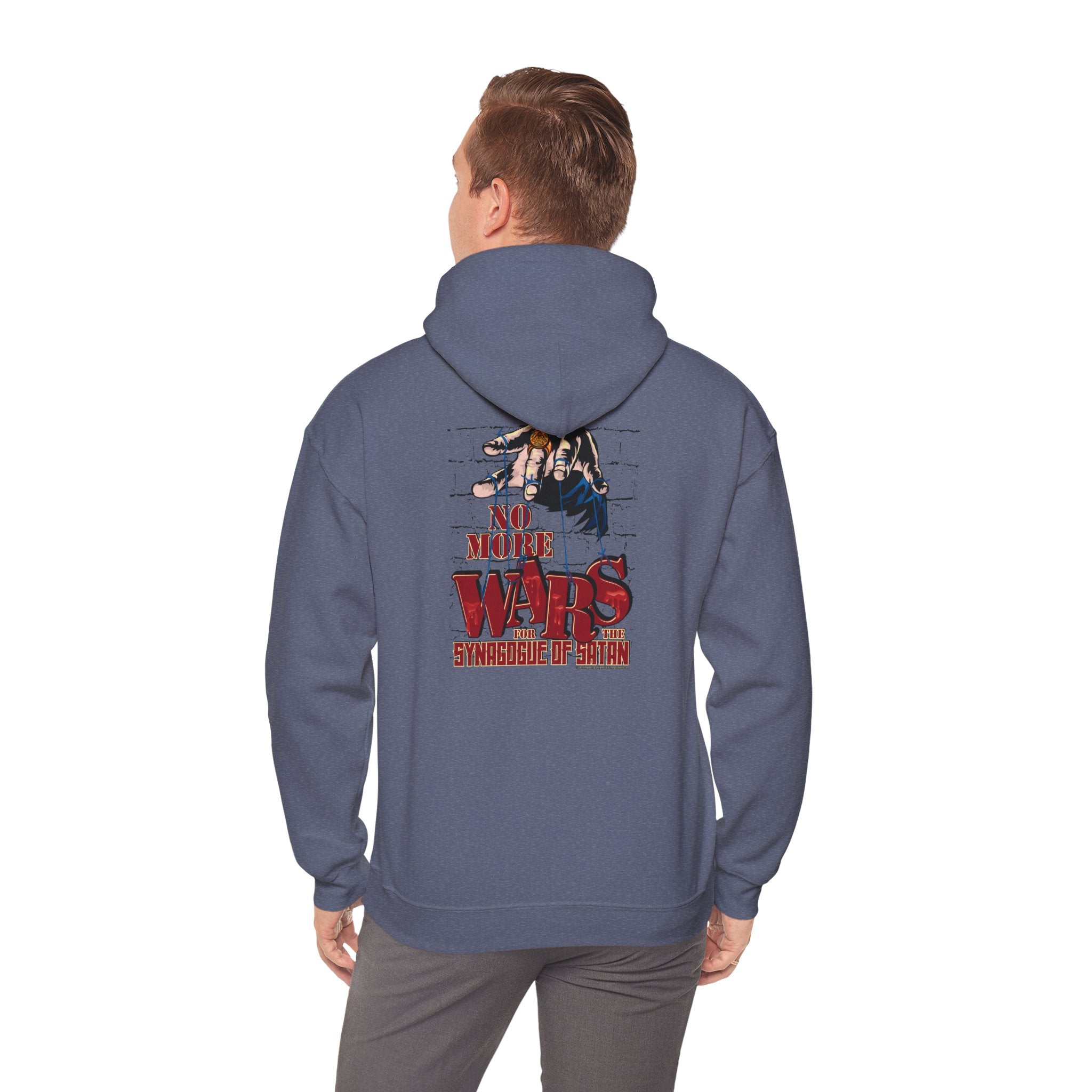 No More Wars for the Synagogue of Satan - Unisex Heavy Blend™ Hooded Sweatshirt
