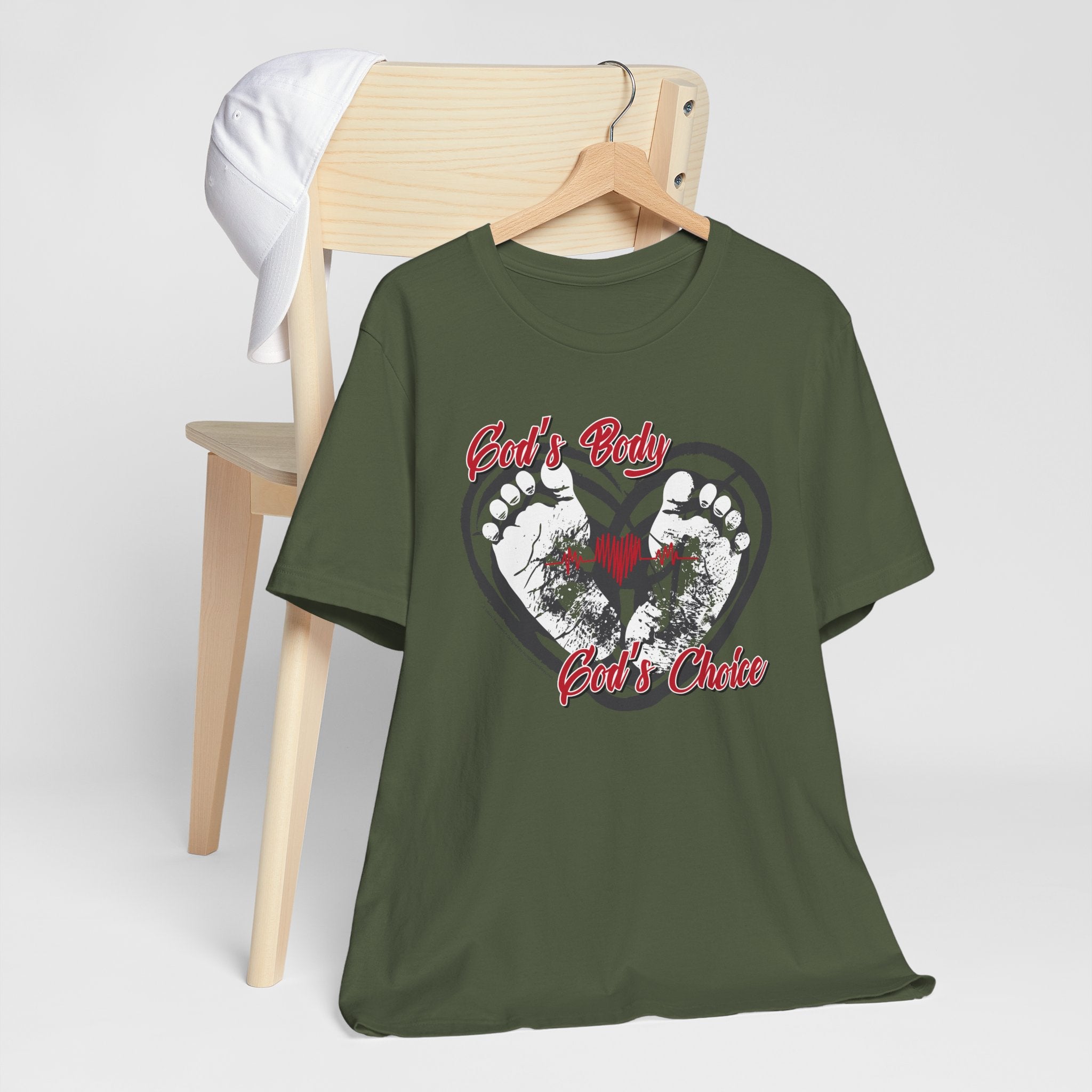 God's Body, God's Choice - Unisex Soft Cotton Short Sleeve T-Shirt