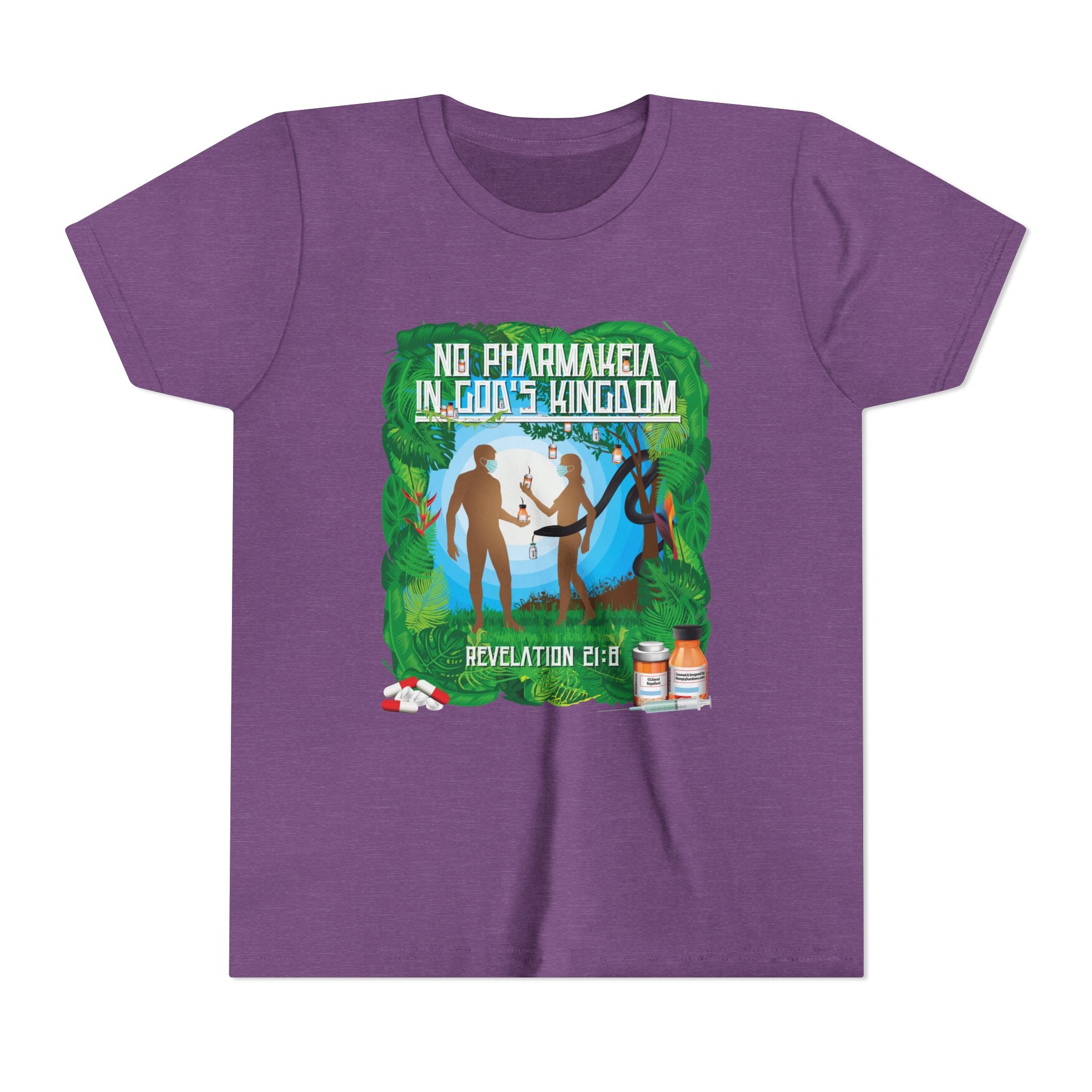 No Pharmakeia in God's Kingdom - Youth Soft Cotton Short Sleeve T-Shirt