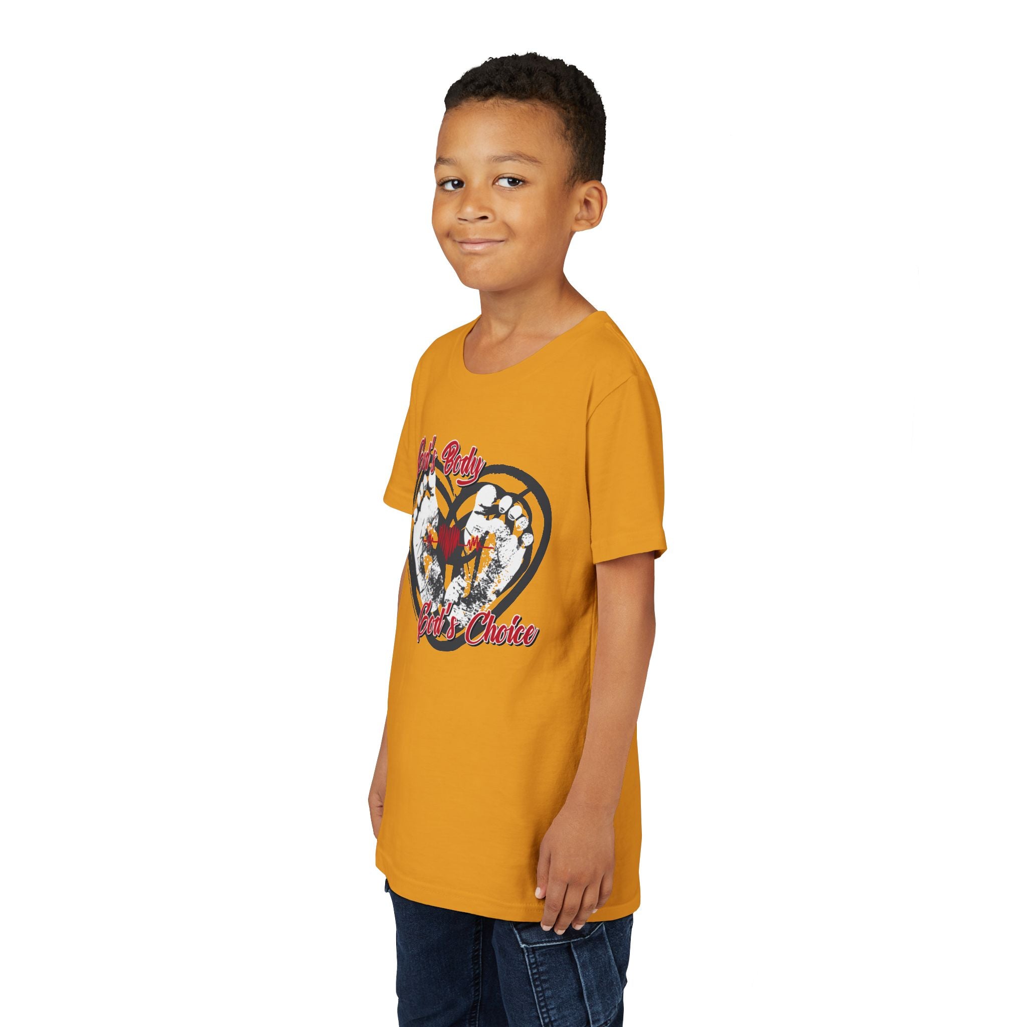 God's Body, God's Choice - Youth Soft Cotton Short Sleeve T-Shirt