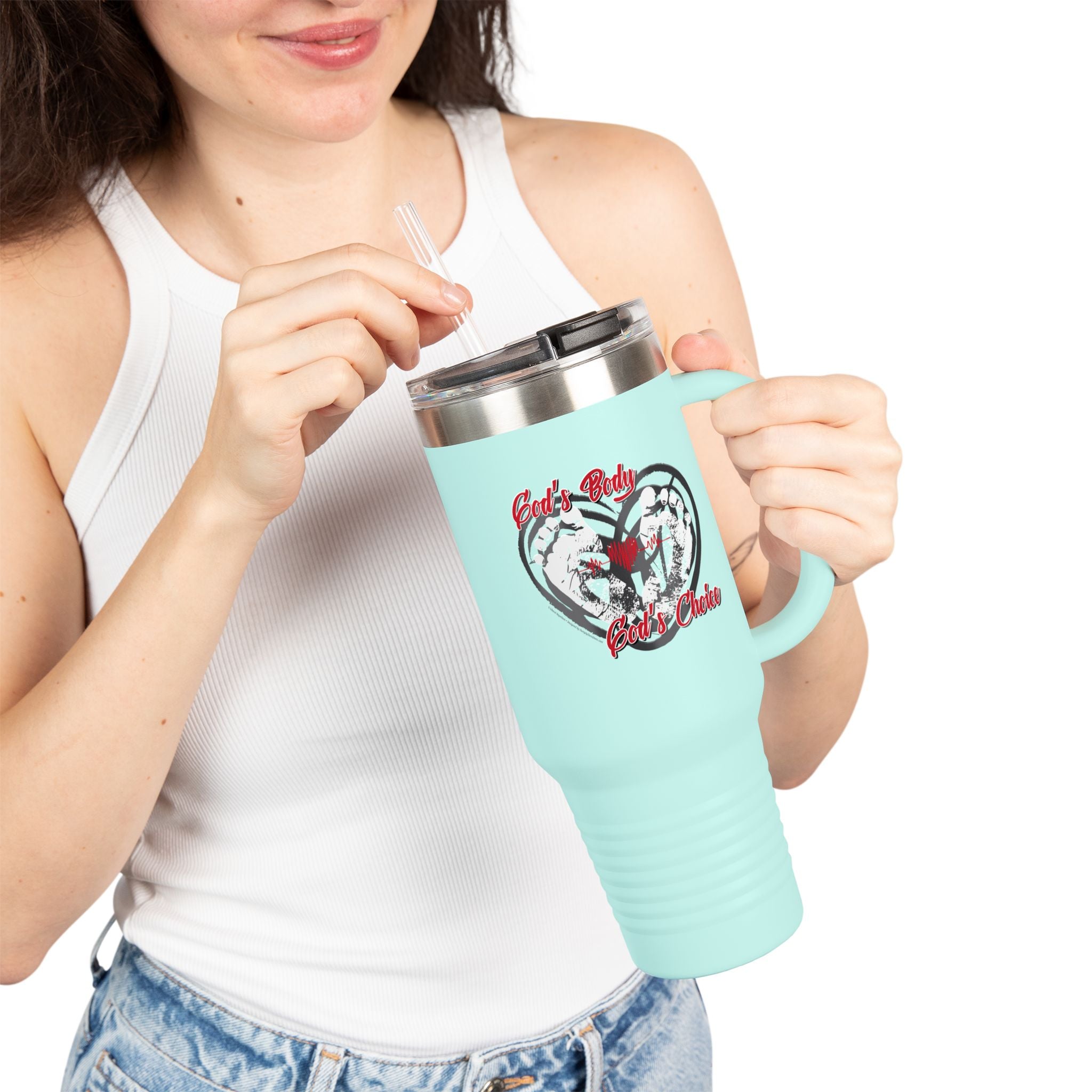 God's Body, God's Choice - 40oz Insulated Travel Mug