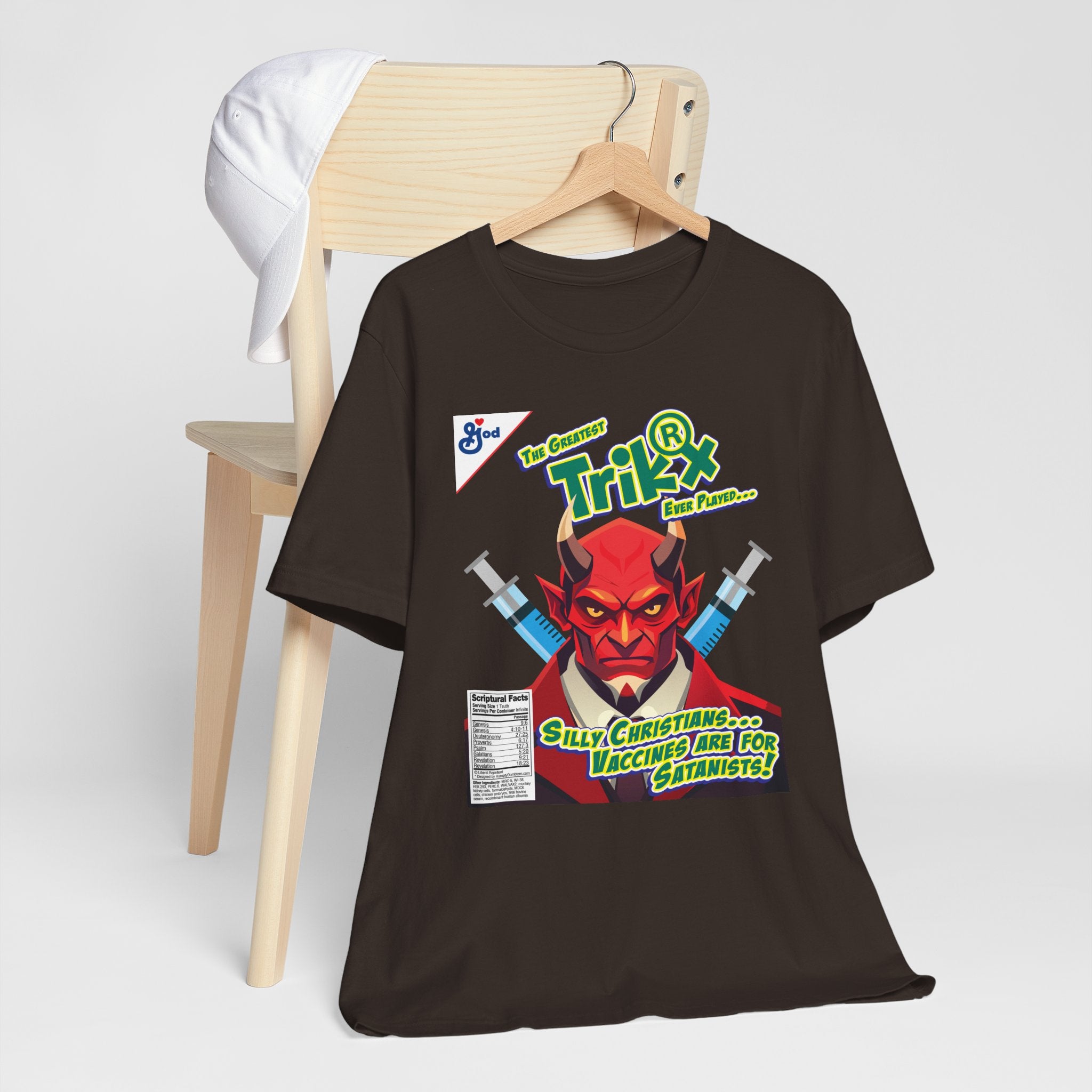 Silly Christians, Vaccines are for Satanists - Unisex Soft Cotton Short Sleeve T-Shirt