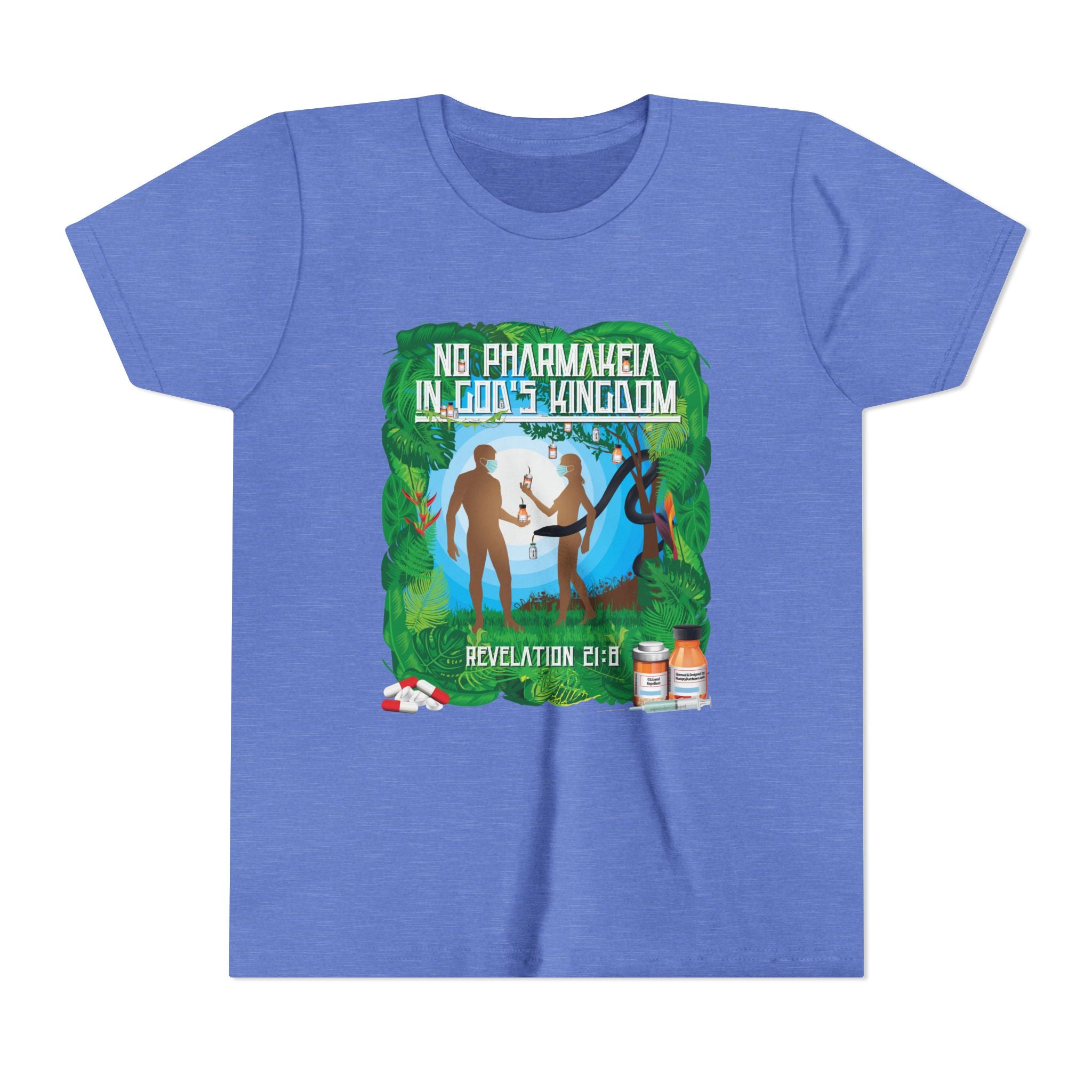 No Pharmakeia in God's Kingdom - Youth Soft Cotton Short Sleeve T-Shirt