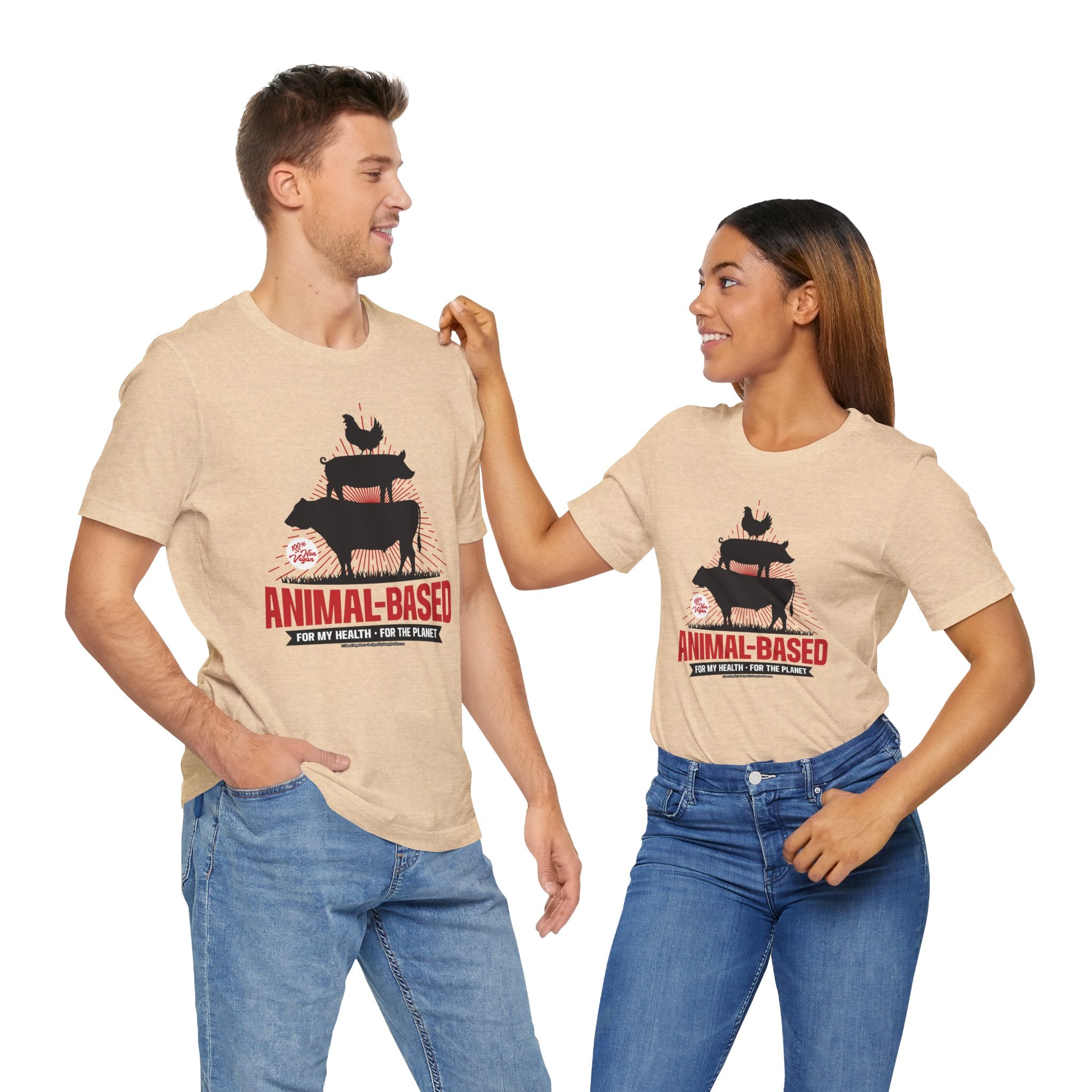 Animal-Based For My Health, For The Planet - Unisex Soft Cotton Short Sleeve T-Shirt