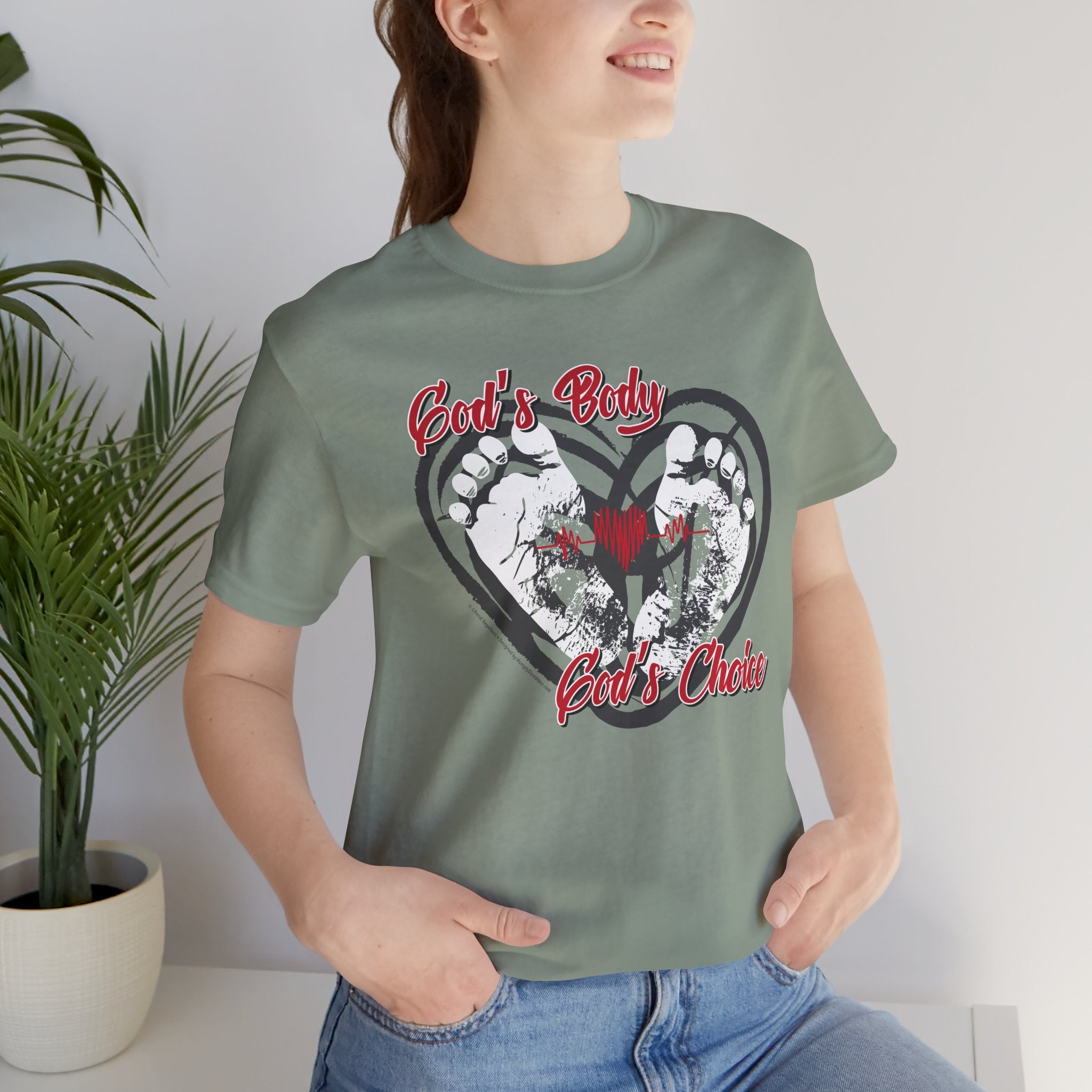 God's Body, God's Choice - Unisex Soft Cotton Short Sleeve T-Shirt