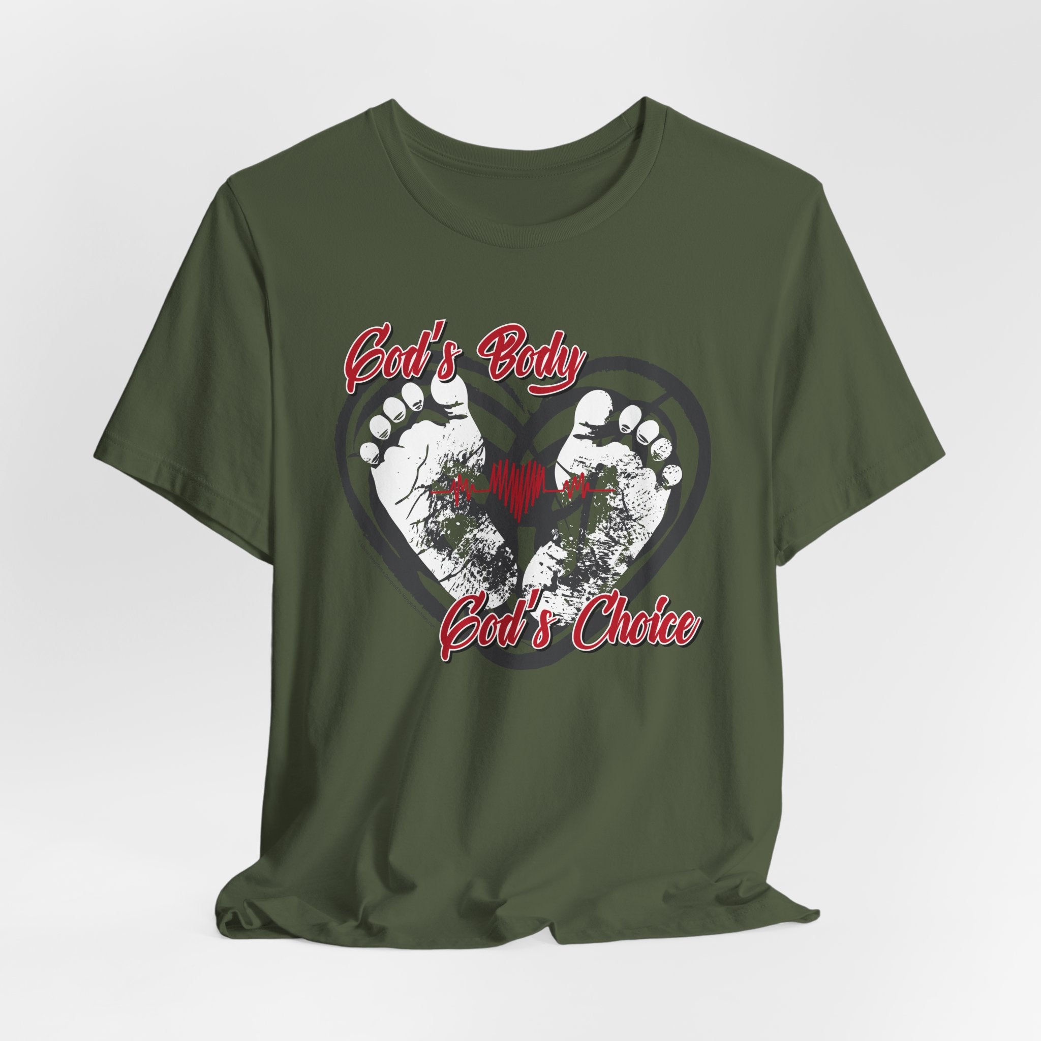 God's Body, God's Choice - Unisex Soft Cotton Short Sleeve T-Shirt