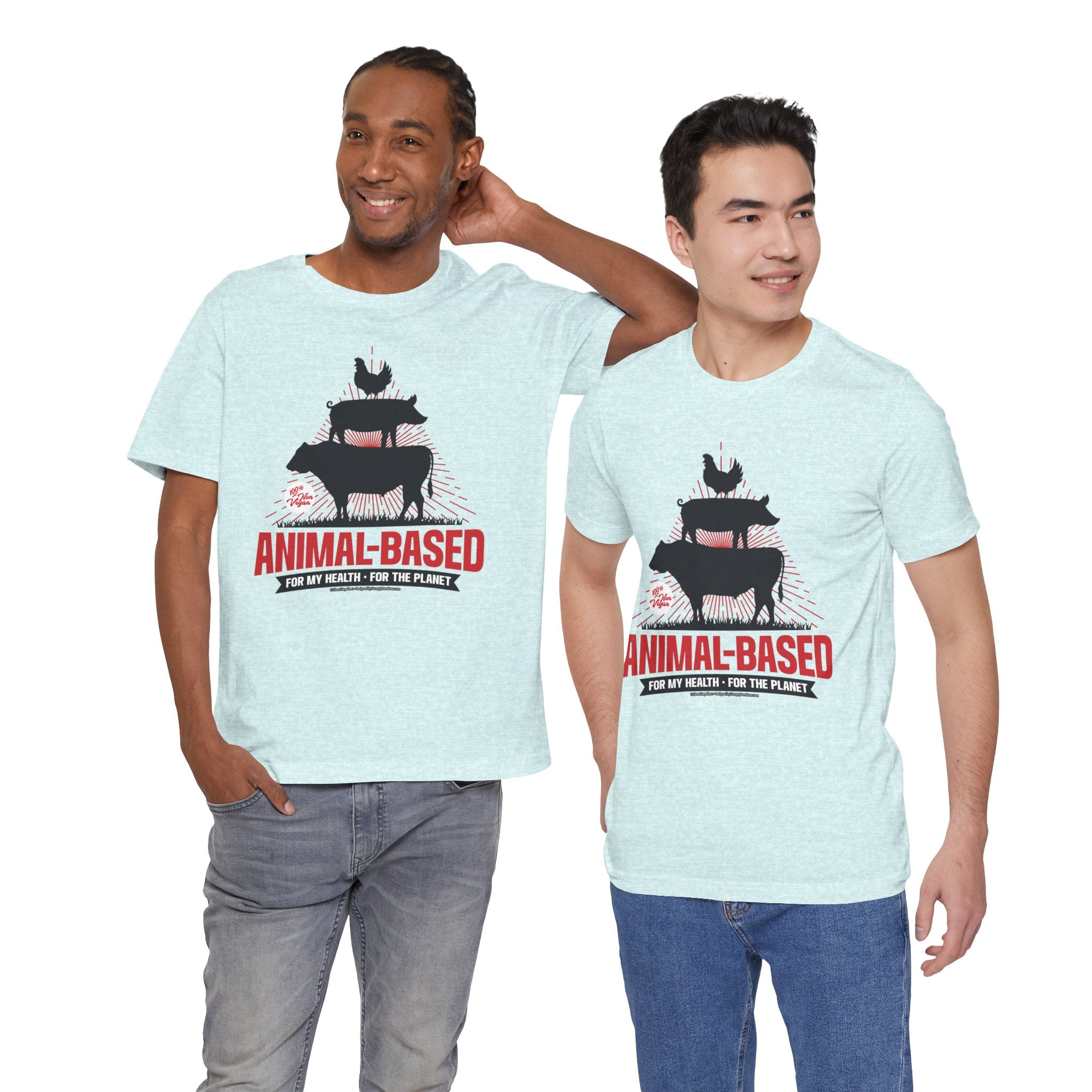 Animal-Based For My Health, For The Planet - Unisex Soft Cotton Short Sleeve T-Shirt