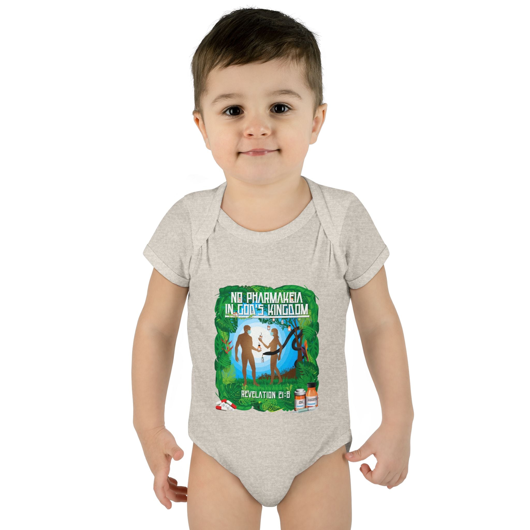 No Pharmakeia in God's Kingdom - Infant Soft Cotton Onsie Bodysuit