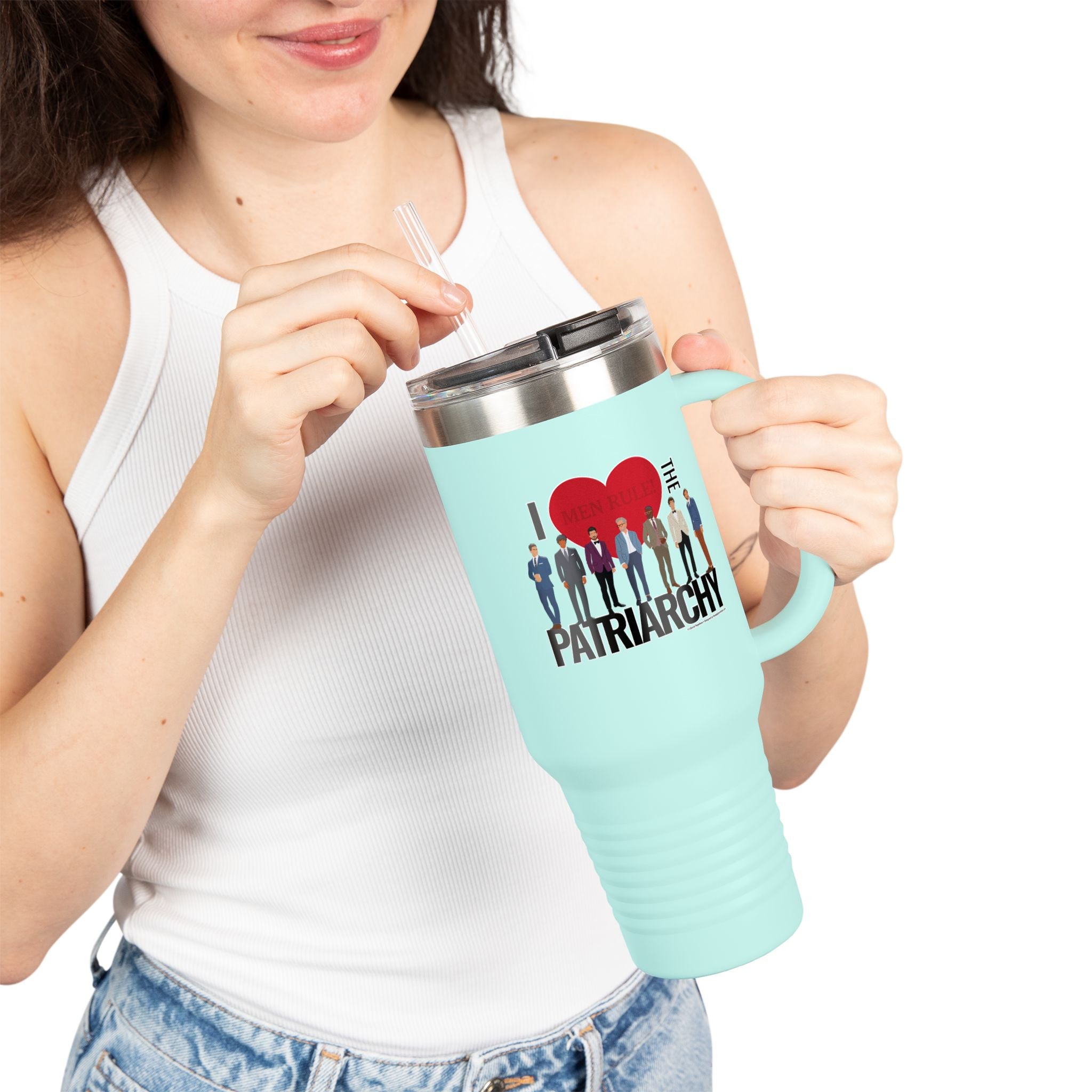 I Heart the Patriarchy (The Good 'Ol Boys Club Edition) - 40oz Insulated Travel Mug